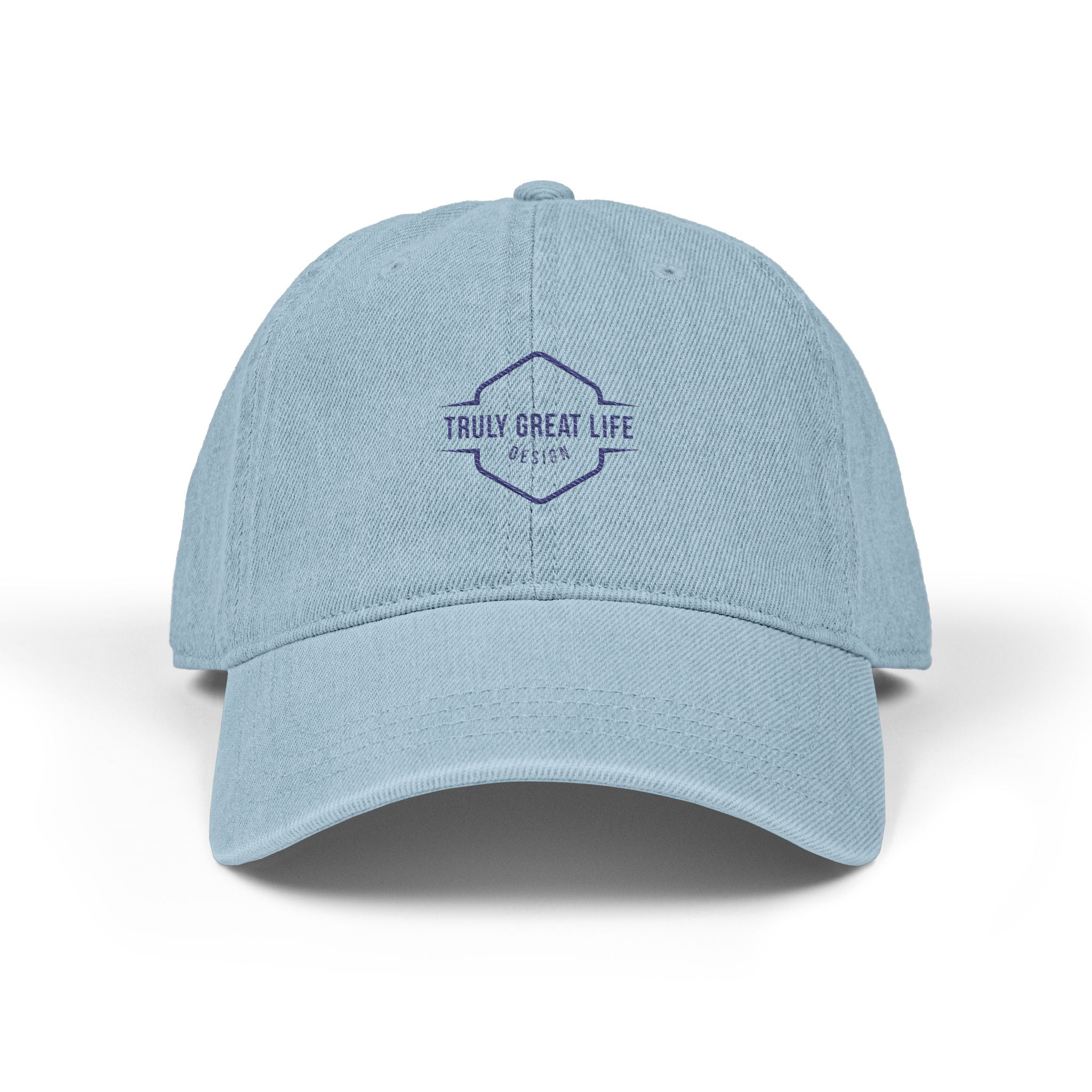 Embroidered Denim Hat — "Enjoy Truly Great Life" Casual Baseball Cap
