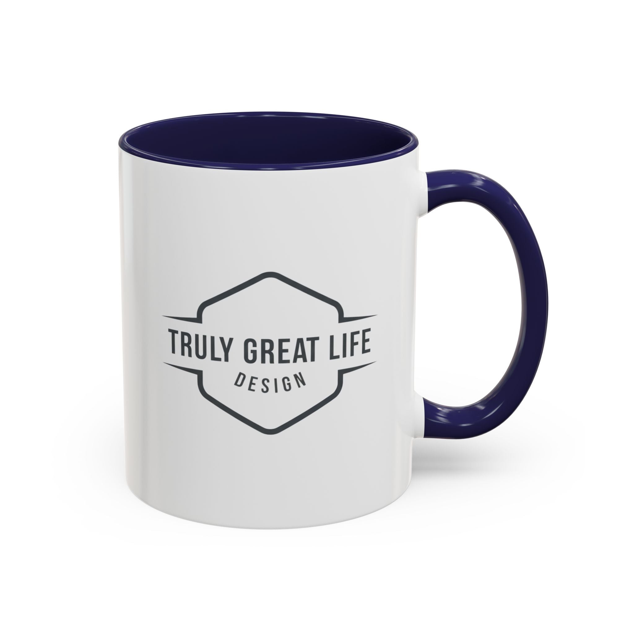 Truly Great Life Accent Coffee Mug – Black-Trim Ceramic 11oz