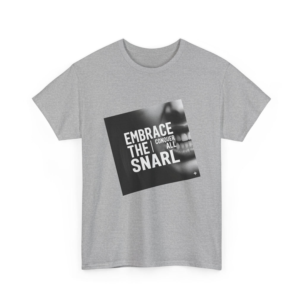 Embrace the Snarl Unisex Heavy Cotton Tee by Truly Great Life | Motivational Streetwear Graphic Shirt