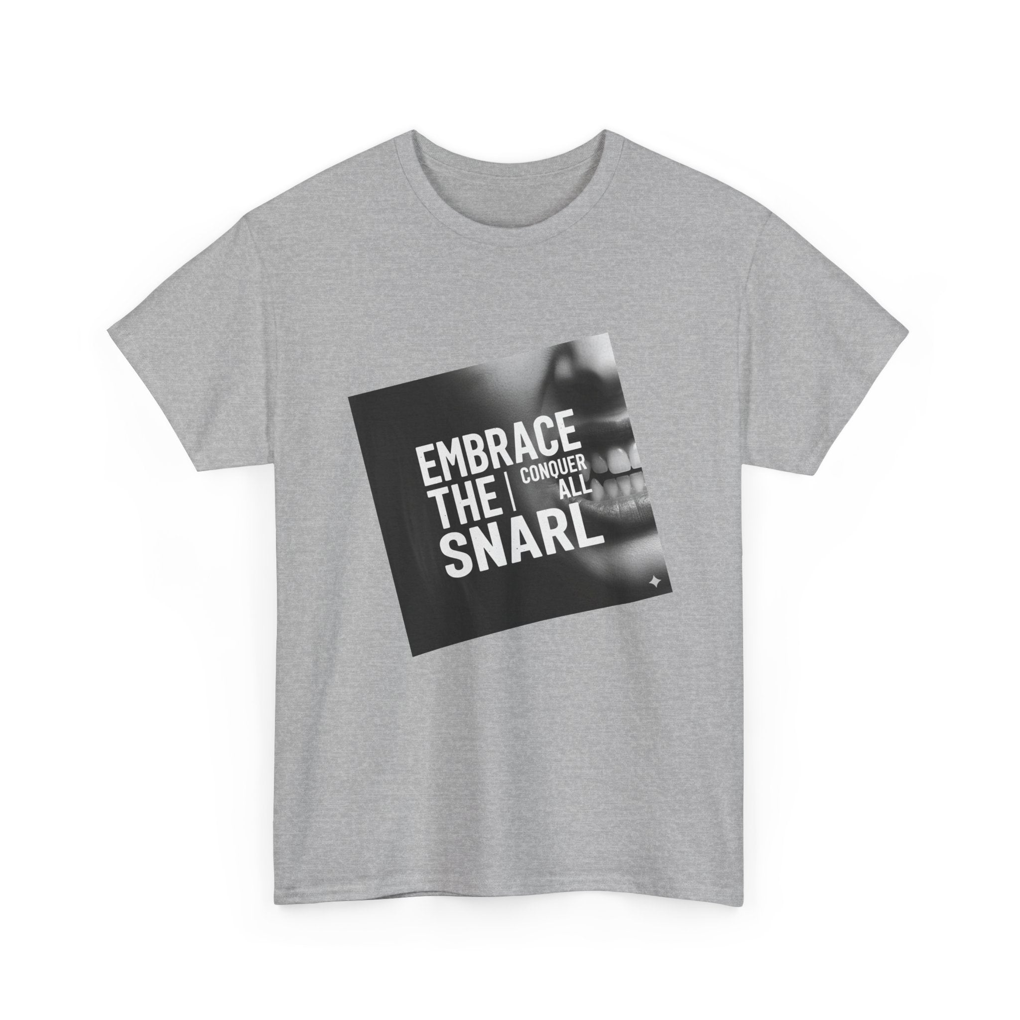 Embrace the Snarl Unisex Heavy Cotton Tee by Truly Great Life | Motivational Streetwear Graphic Shirt