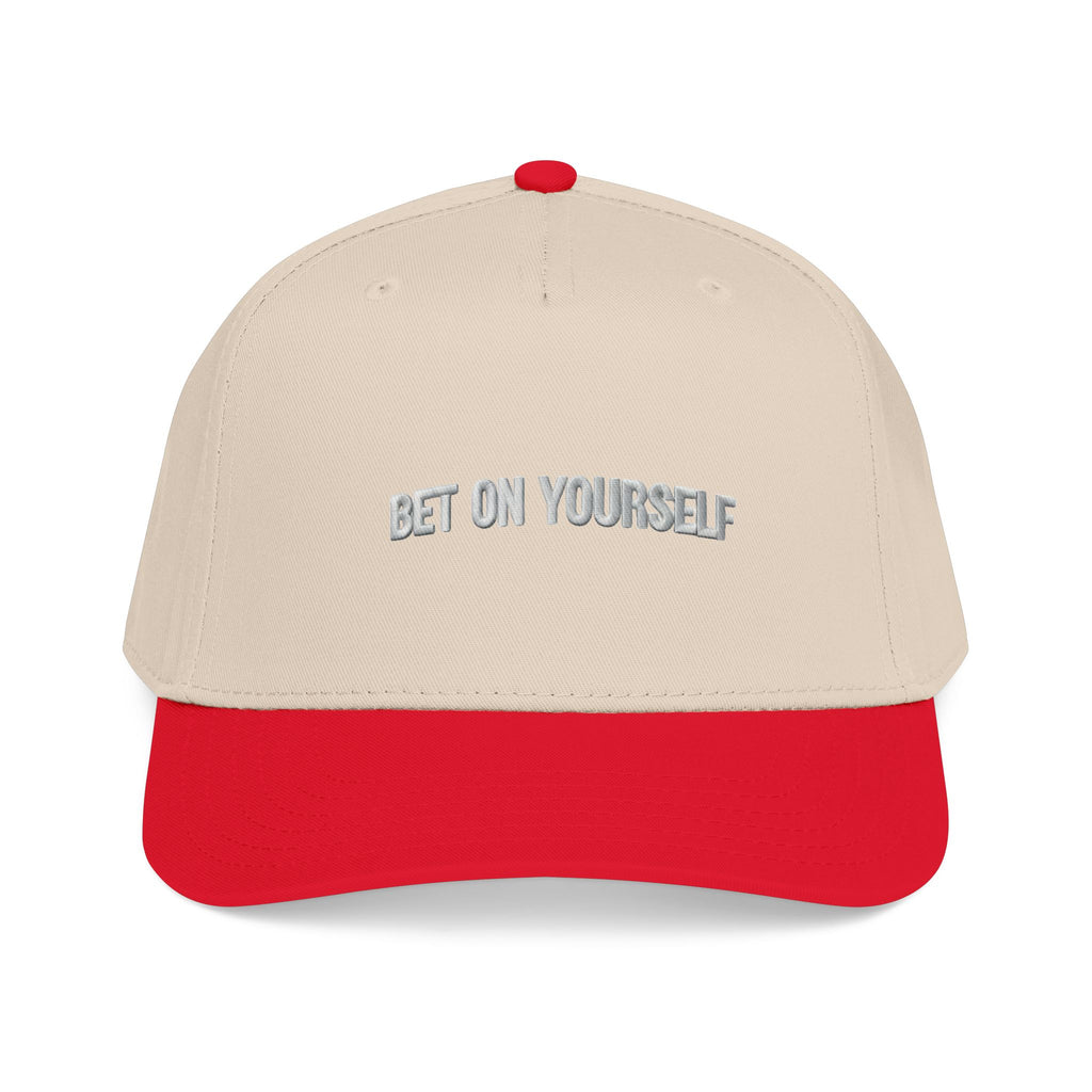Inspirational Baseball Cap for Men & Women | Bet on Yourself Adjustable Motivational Hat, Mid Profile Dad Cap