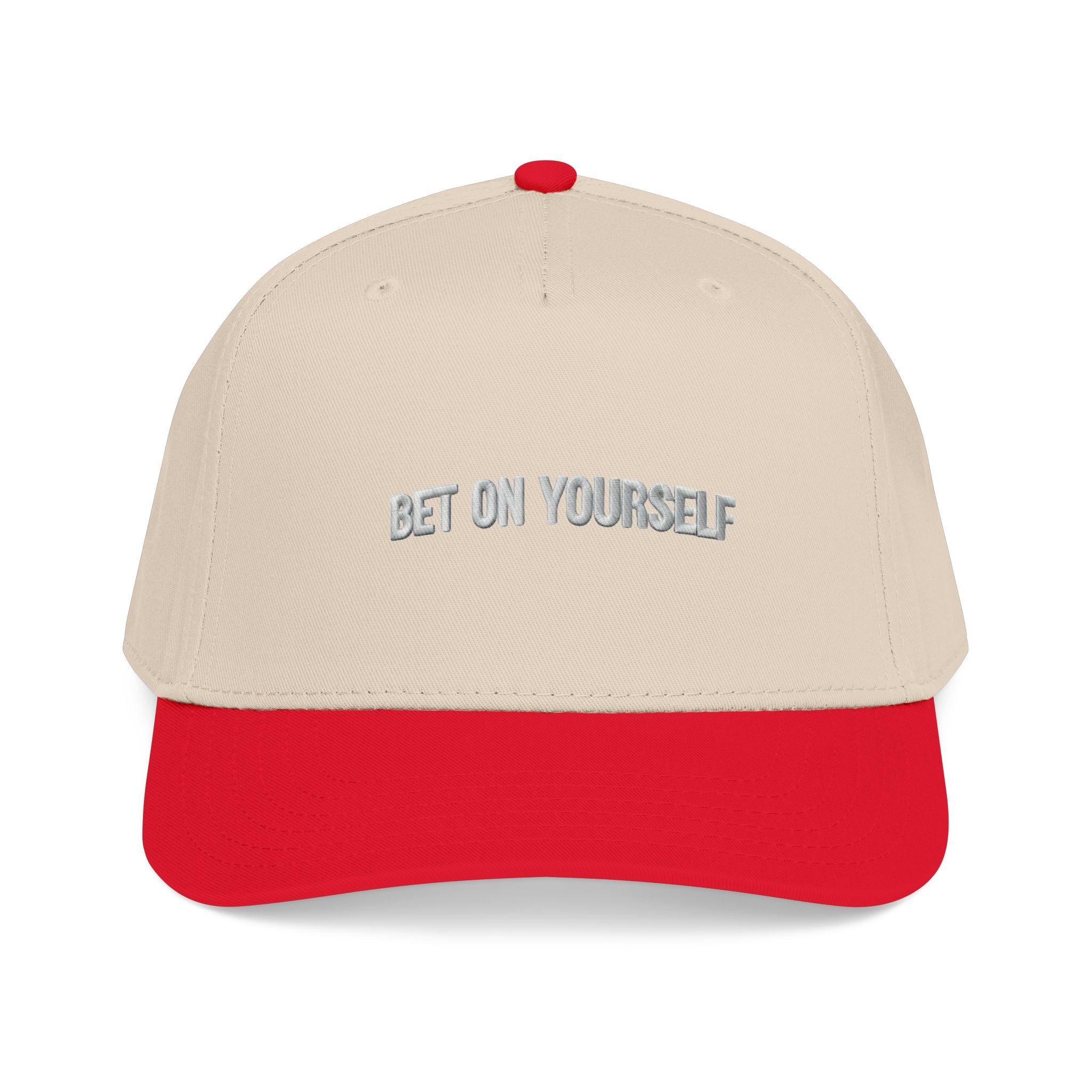 Inspirational Baseball Cap for Men & Women | Bet on Yourself Adjustable Motivational Hat, Mid Profile Dad Cap