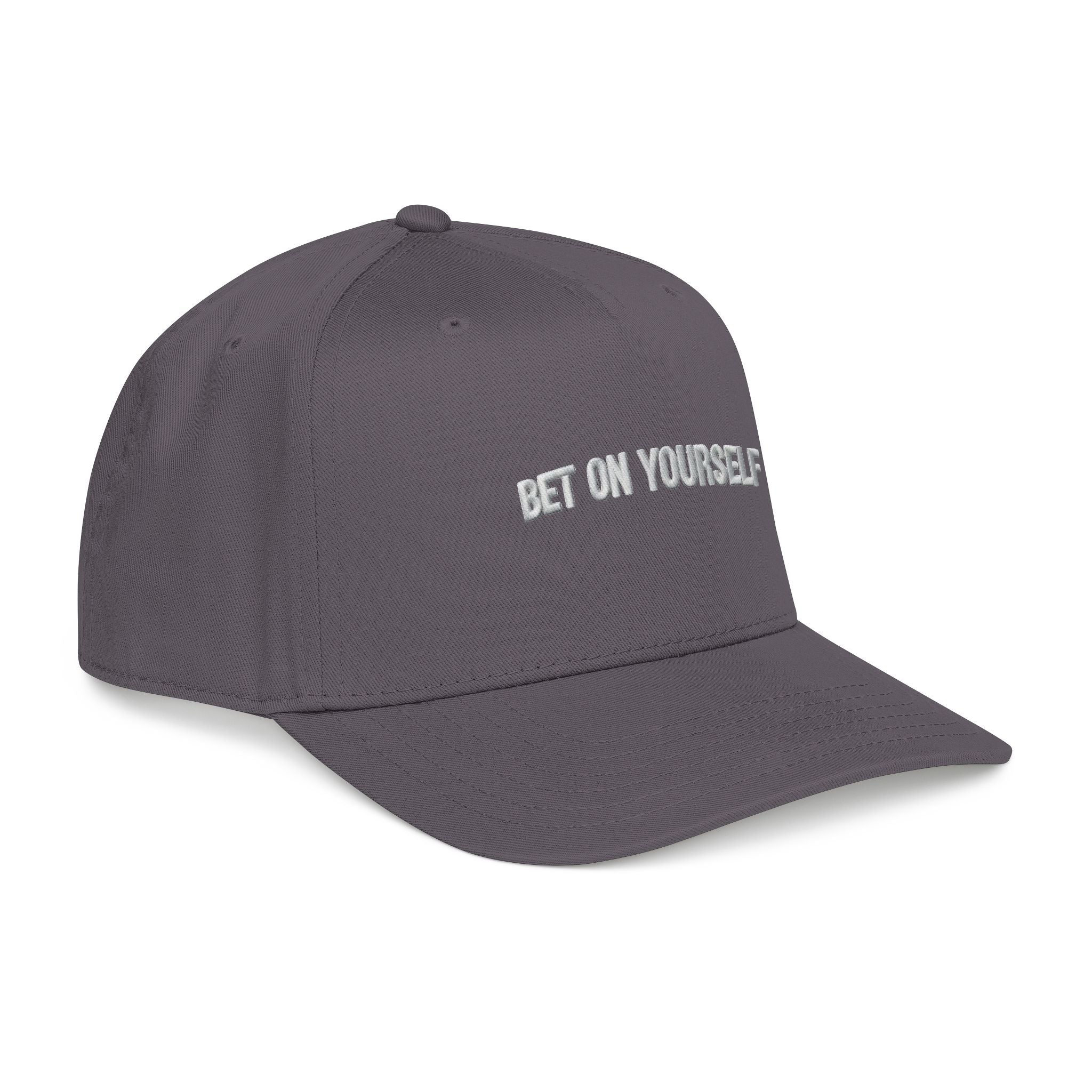 Inspirational Baseball Cap for Men & Women | Bet on Yourself Adjustable Motivational Hat, Mid Profile Dad Cap