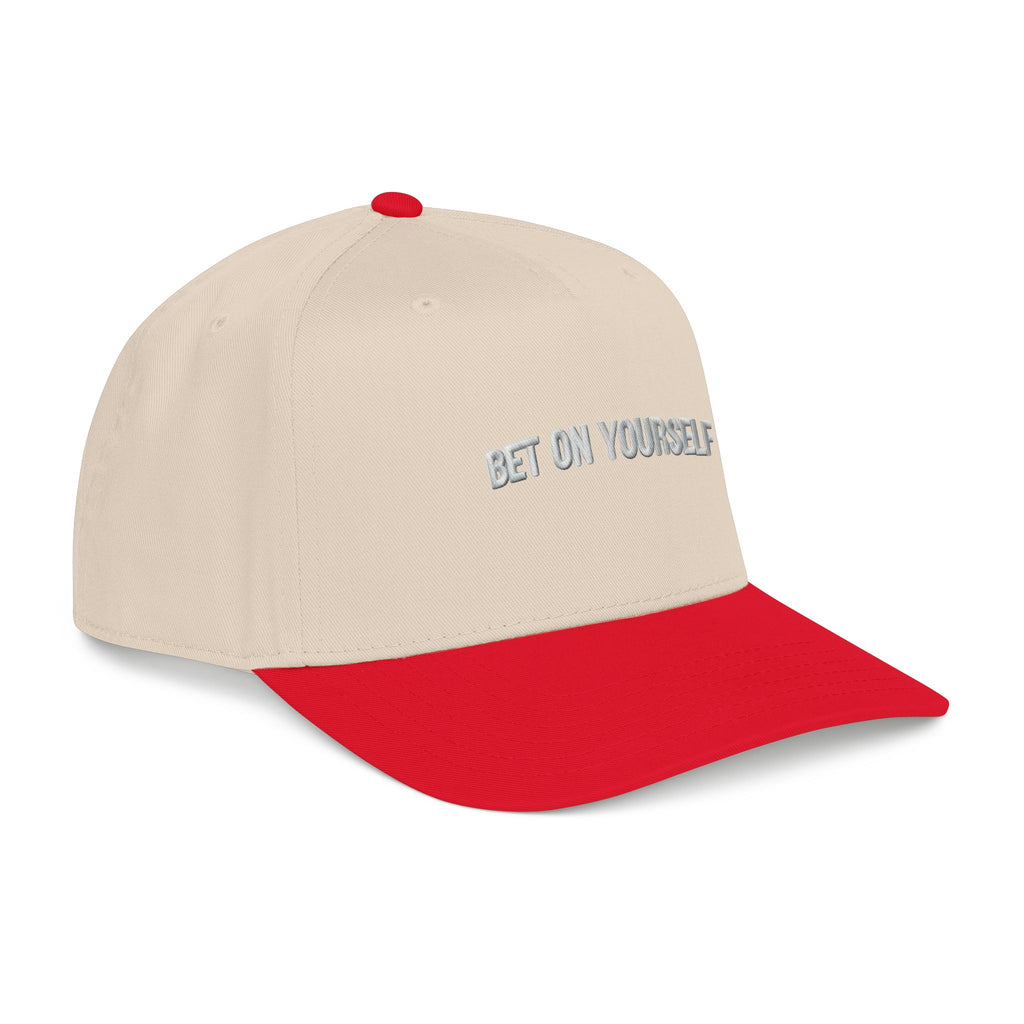 Inspirational Baseball Cap for Men & Women | Bet on Yourself Adjustable Motivational Hat, Mid Profile Dad Cap