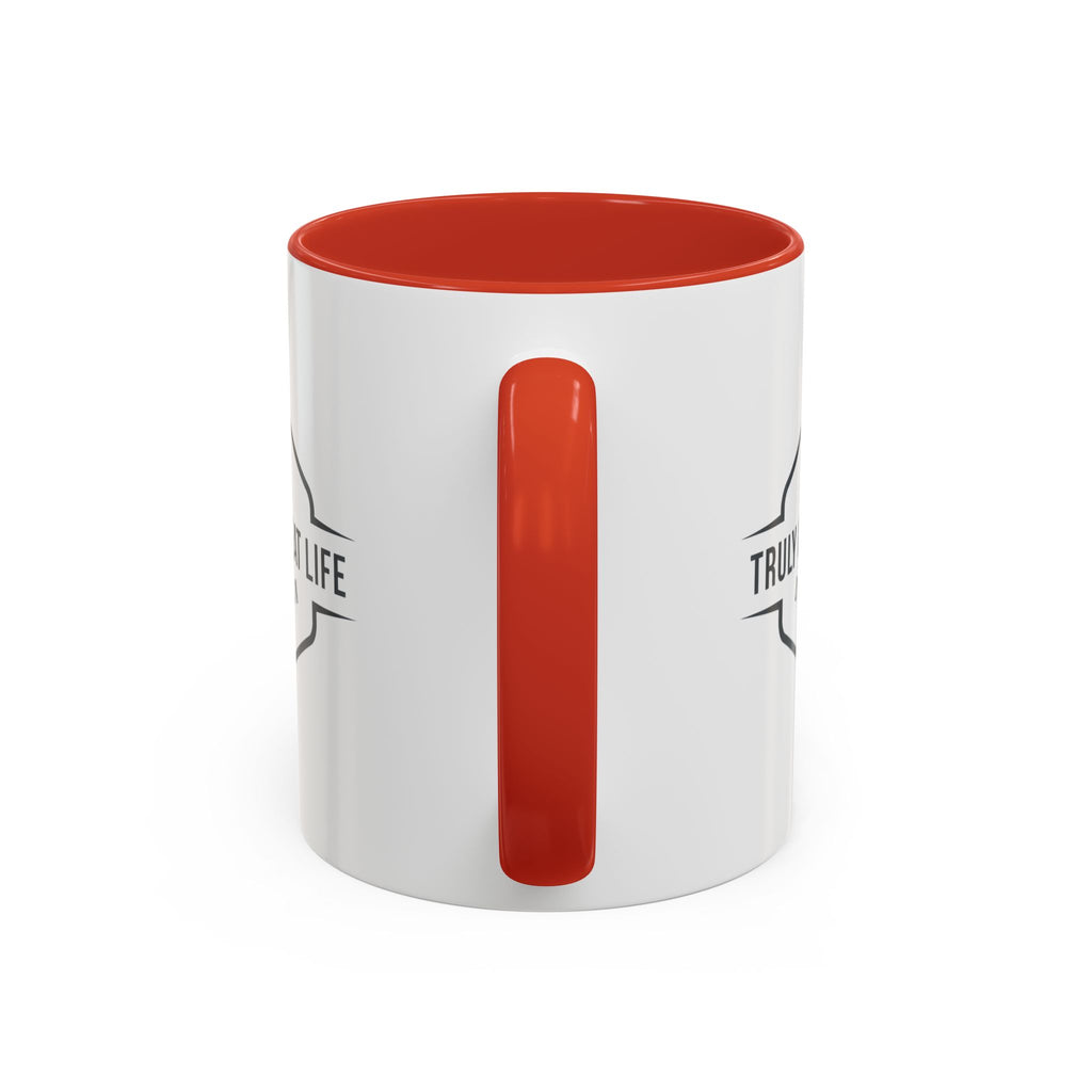 Truly Great Life Accent Coffee Mug – Black-Trim Ceramic 11oz