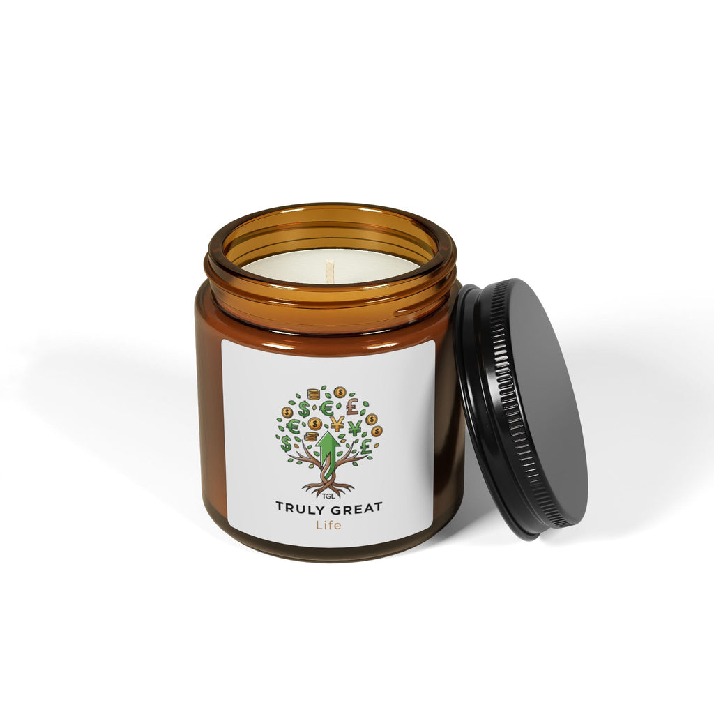 Truly Great Life Scented Soy Candle - Amber Jar, Multi-Size