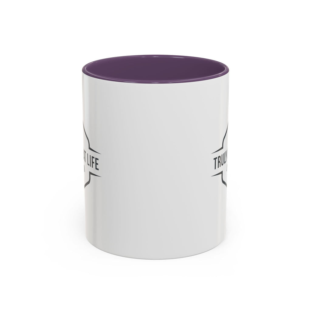 Truly Great Life Accent Coffee Mug – Black-Trim Ceramic 11oz