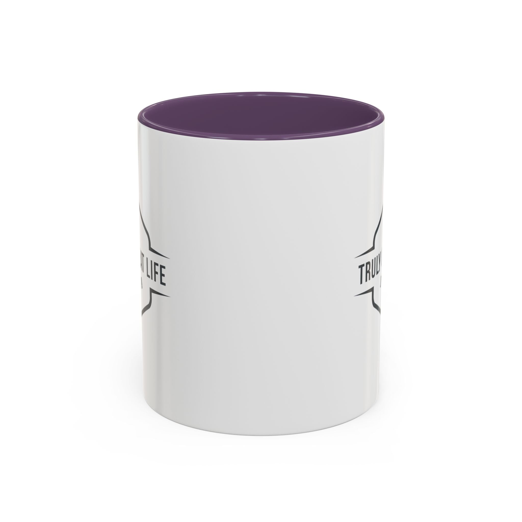 Truly Great Life Accent Coffee Mug – Black-Trim Ceramic 11oz