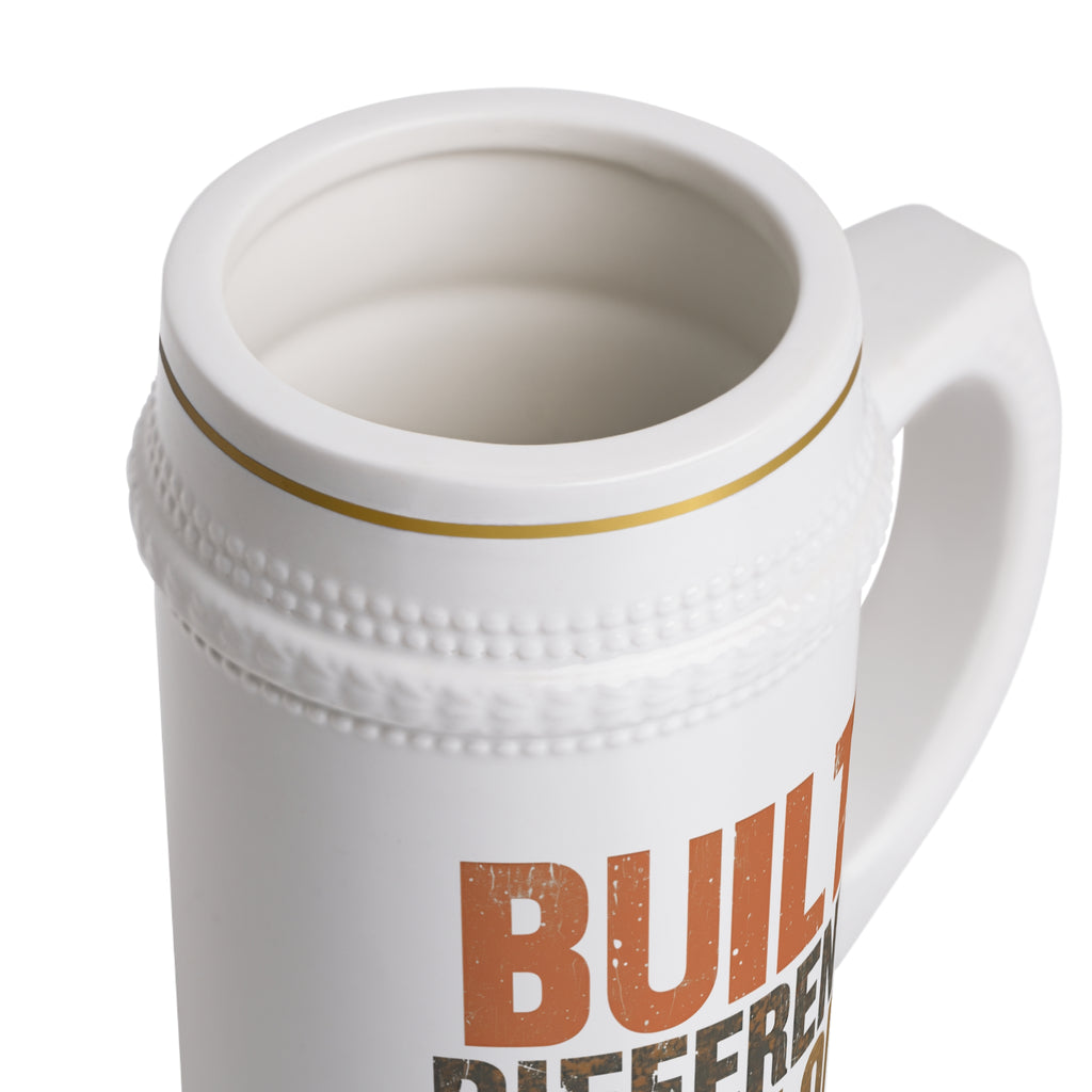 Built Different Built on Purpose Beer Stein | Motivational Mug by Truly Great Life, Unique Gift for Beer Enthusiasts & Party Lovers