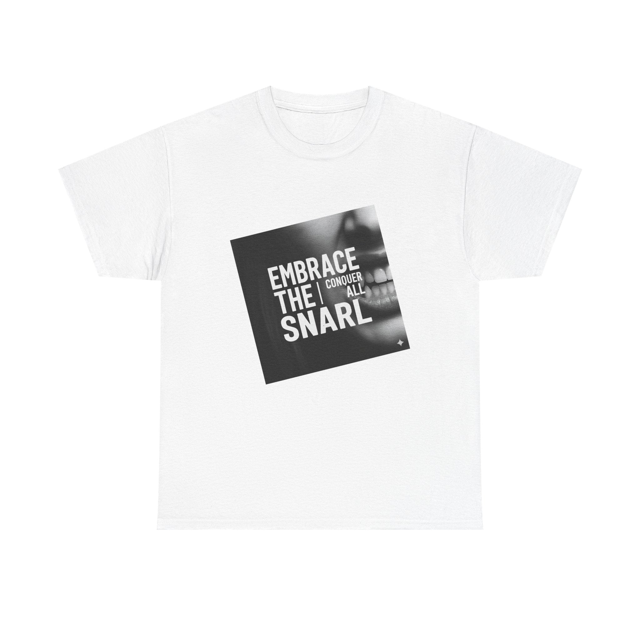 Embrace the Snarl Unisex Heavy Cotton Tee by Truly Great Life | Motivational Streetwear Graphic Shirt