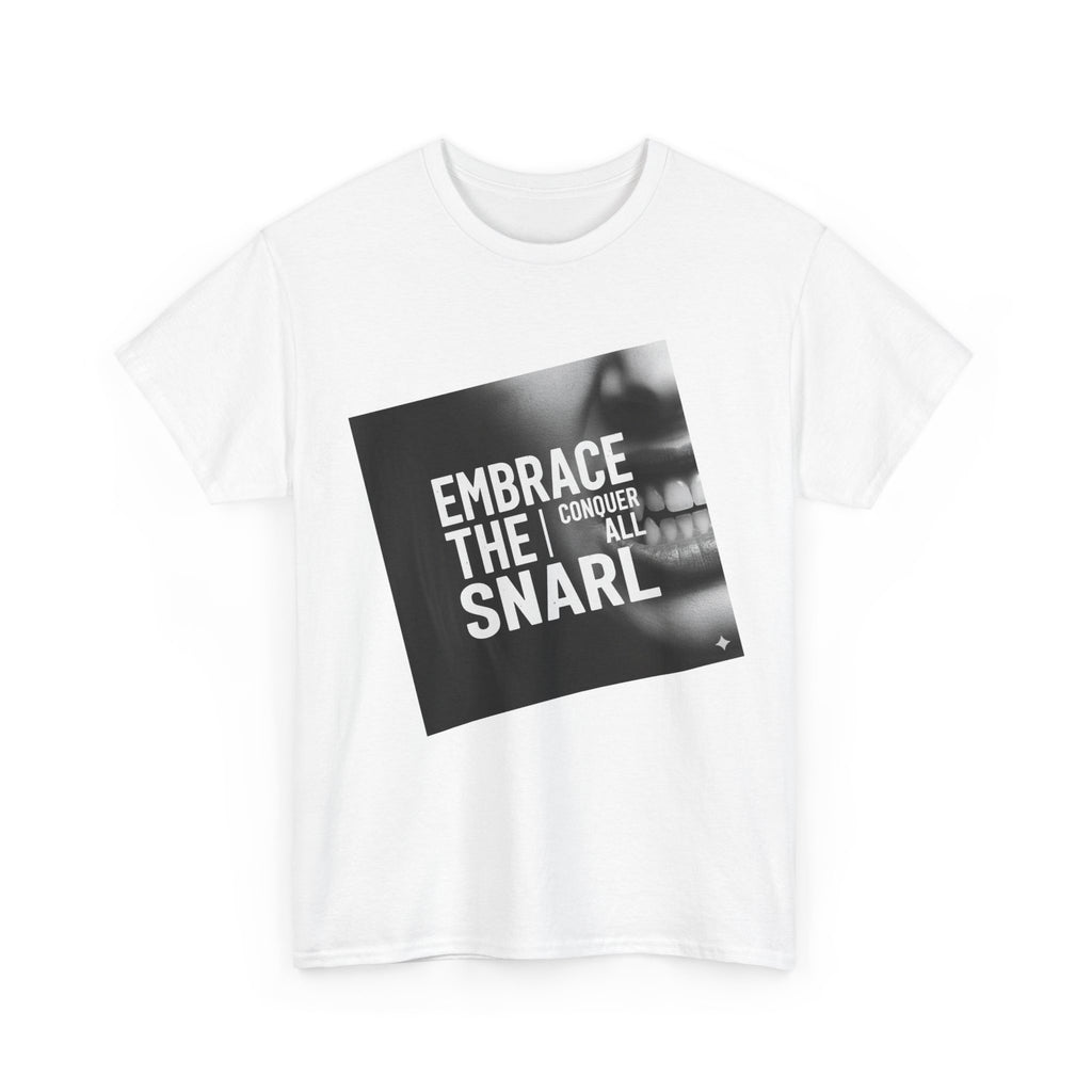 Embrace the Snarl Unisex Heavy Cotton Tee by Truly Great Life | Motivational Streetwear Graphic Shirt