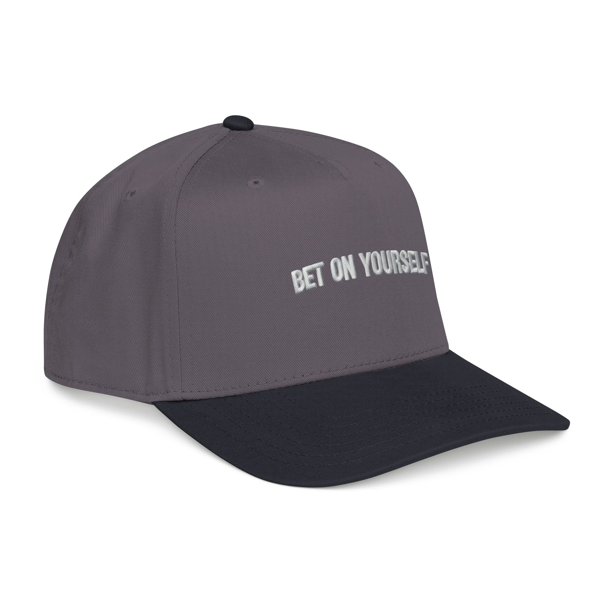 Inspirational Baseball Cap for Men & Women | Bet on Yourself Adjustable Motivational Hat, Mid Profile Dad Cap