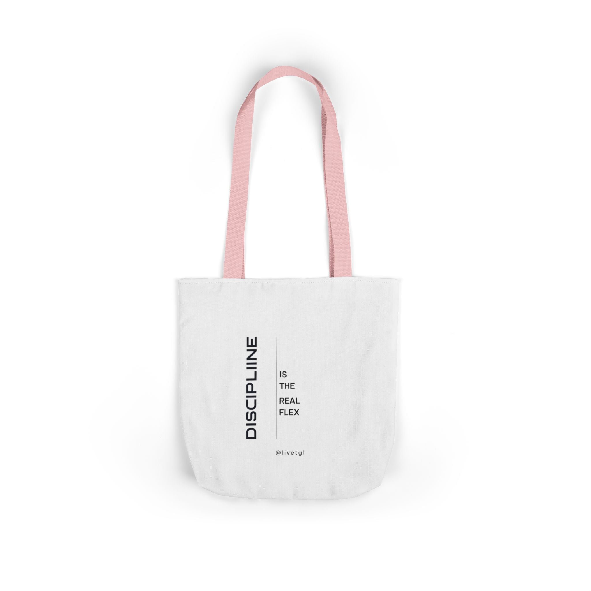 Discipline Tote Bag | Motivational Canvas Tote by Truly Great Life, Eco-Friendly Everyday Bag & Gift for Fitness Lovers