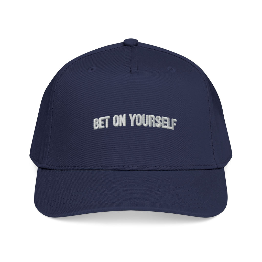 Inspirational Baseball Cap for Men & Women | Bet on Yourself Adjustable Motivational Hat, Mid Profile Dad Cap