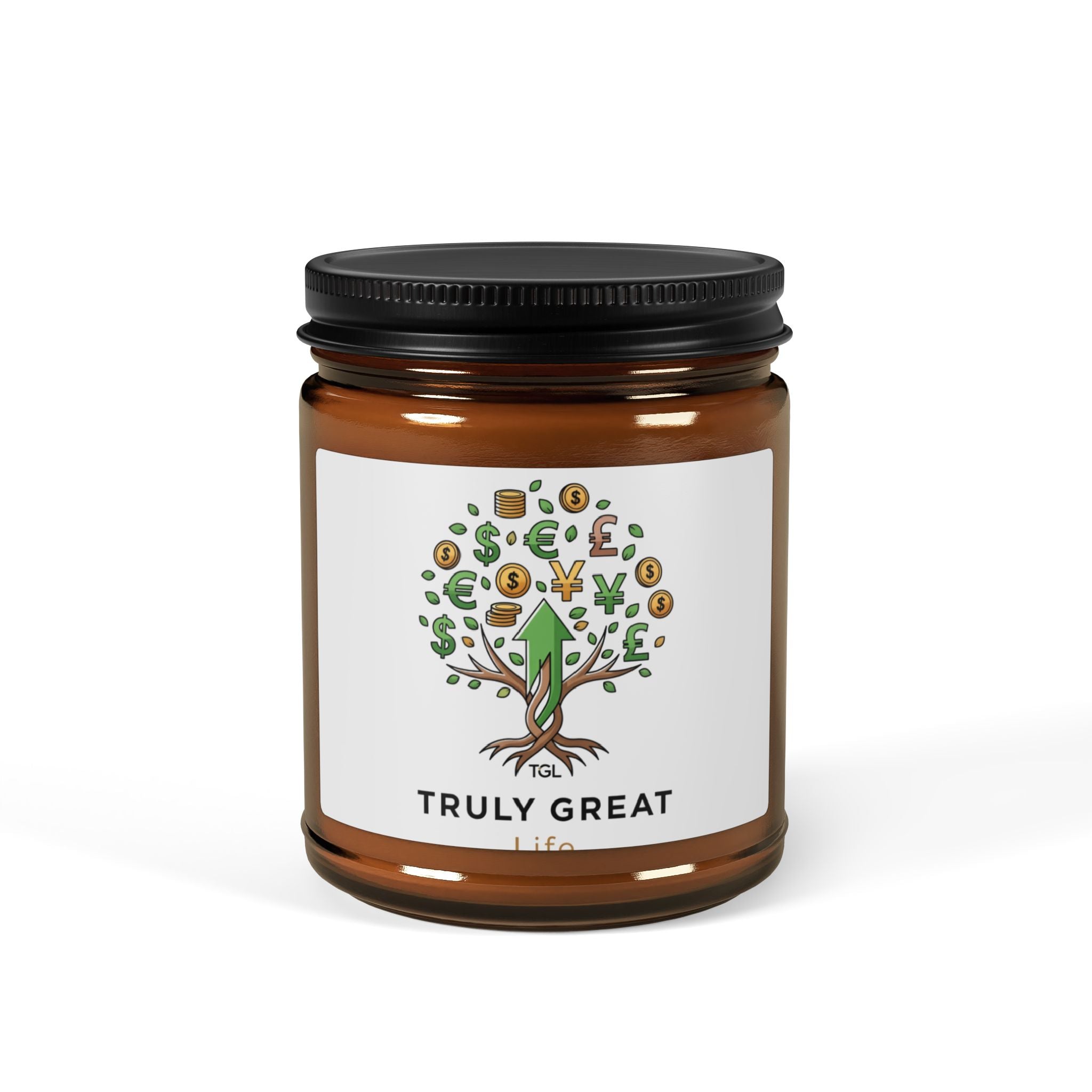 Truly Great Life Scented Soy Candle - Amber Jar, Multi-Size