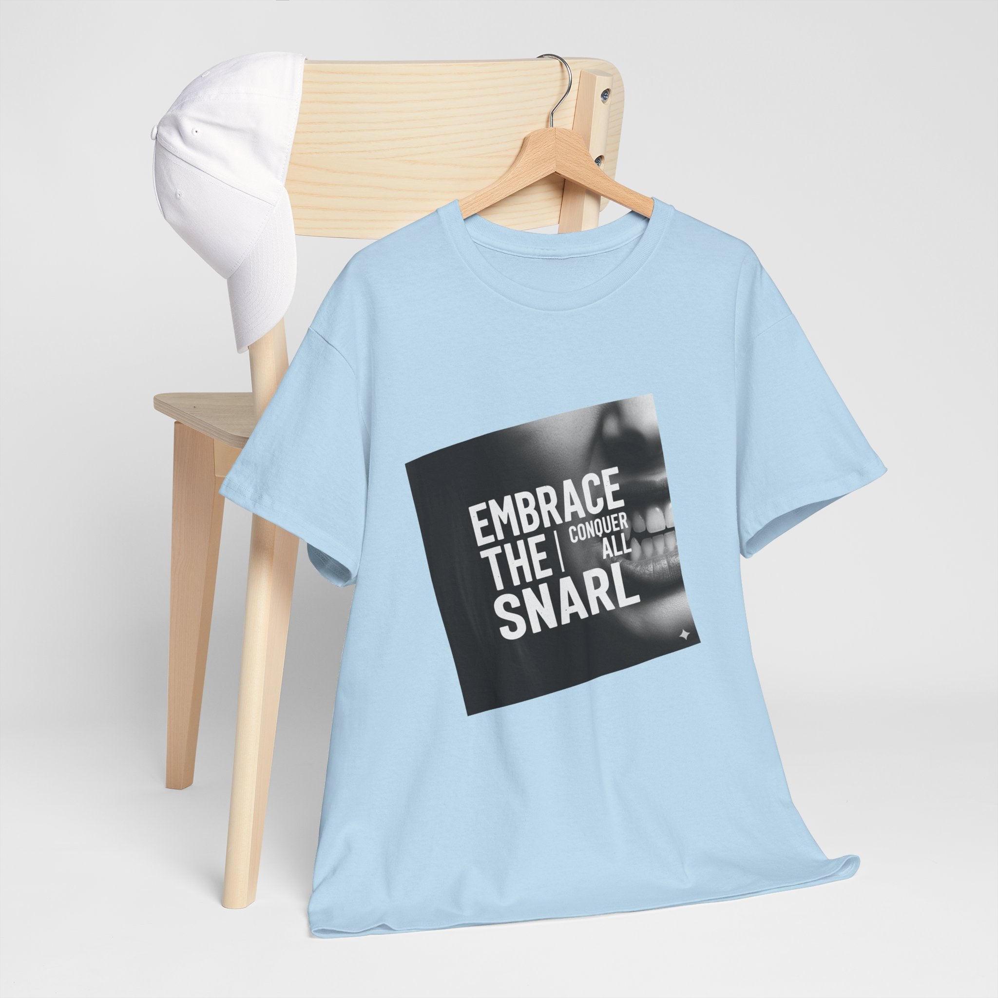 Embrace the Snarl Unisex Heavy Cotton Tee by Truly Great Life | Motivational Streetwear Graphic Shirt