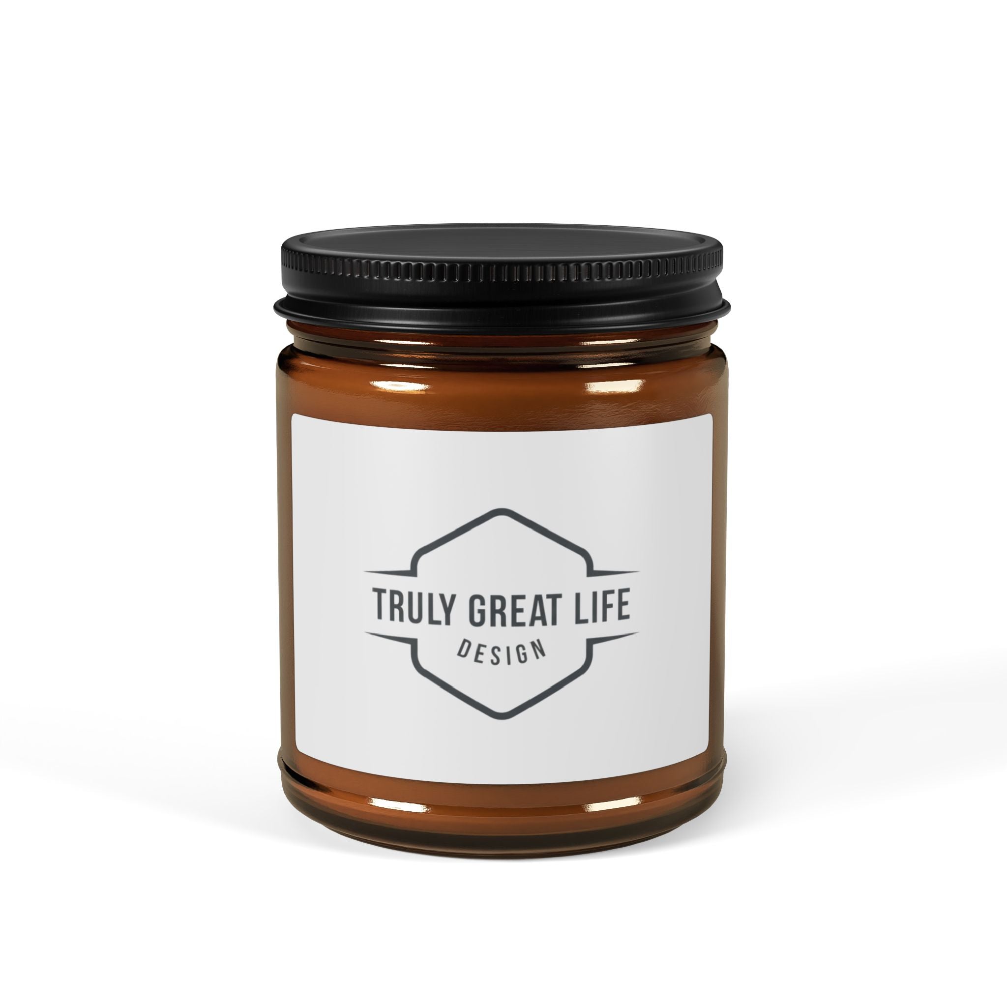 Truly Great Life Design Scented Soy Candle - Amber Jar, Multi-Size