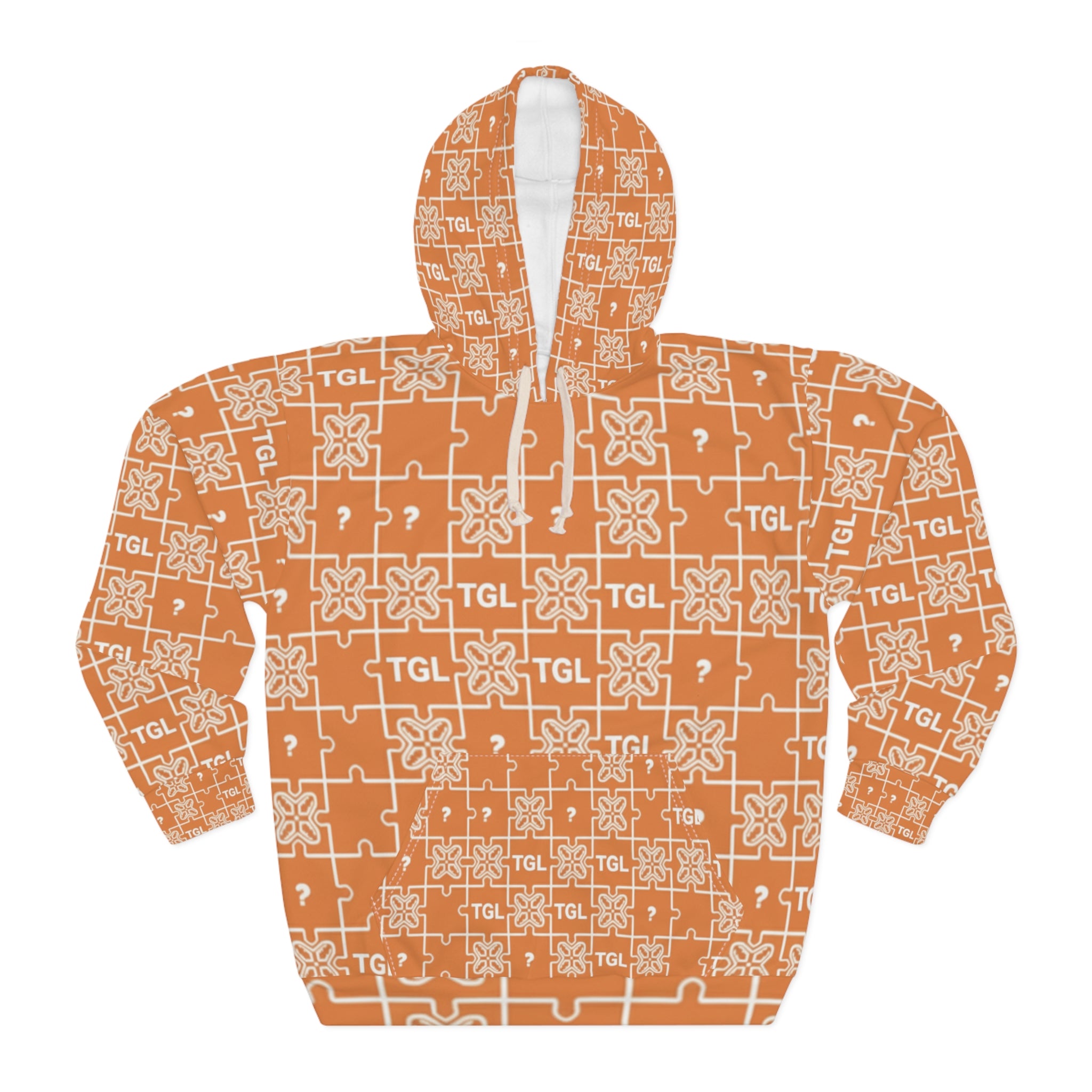 Unisex Pullover Hoodie by Truly Great Life | Puzzle Pattern, Cozy Fleece Casual Wear for Everyday Style