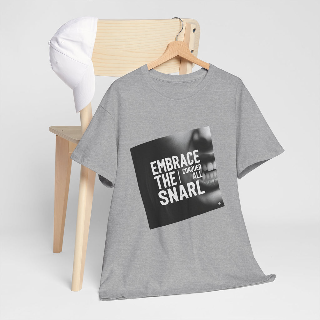Embrace the Snarl Unisex Heavy Cotton Tee by Truly Great Life | Motivational Streetwear Graphic Shirt