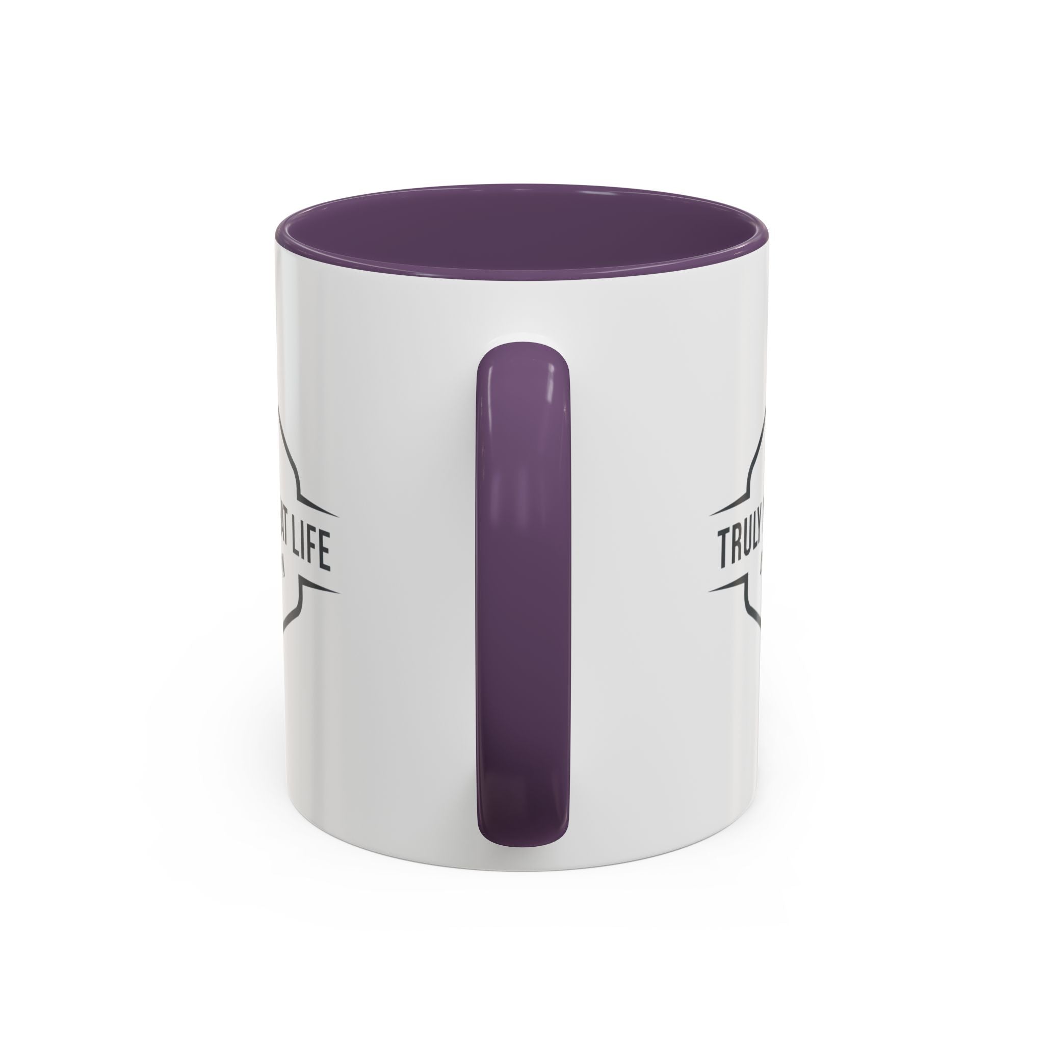 Truly Great Life Accent Coffee Mug – Black-Trim Ceramic 11oz
