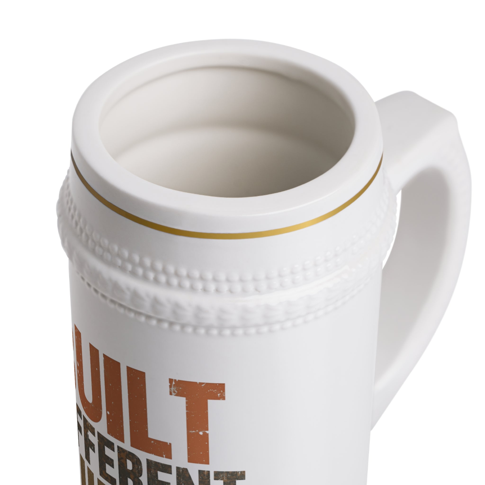 Built Different Built on Purpose Beer Stein | Motivational Mug by Truly Great Life, Unique Gift for Beer Enthusiasts & Party Lovers