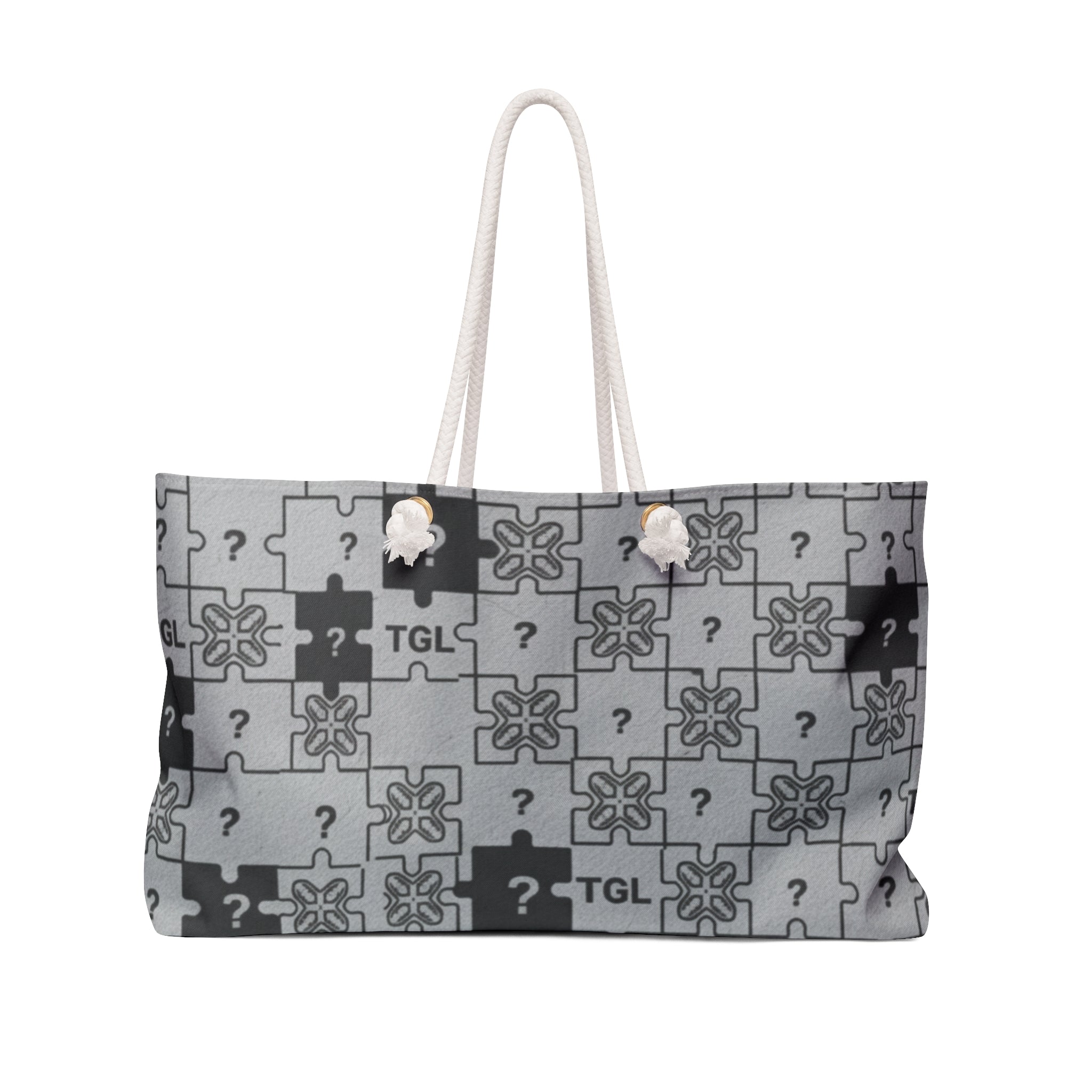 Truly Great Life Puzzle Pattern Weekender Bag | Durable Canvas Duffel Tote for Stylish Travel & Adventure