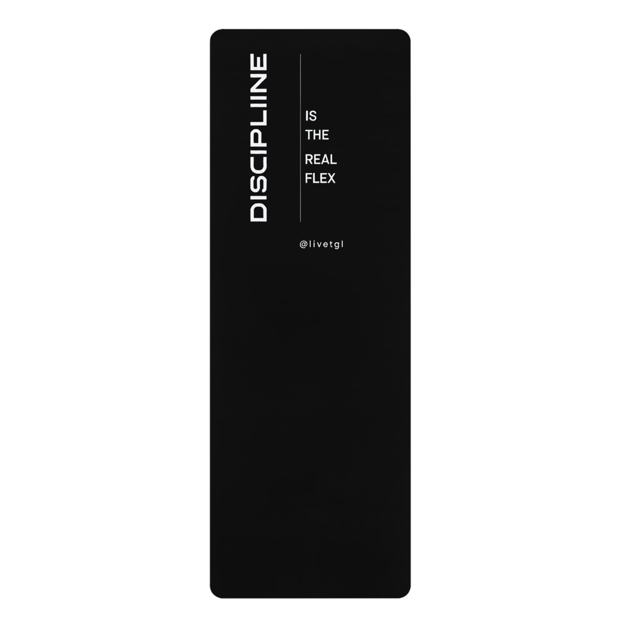 Non-Slip Rubber Yoga Mat for Home, Gym & Studio | Discipline Motivational Fitness Mat with Premium Grip and Comfort