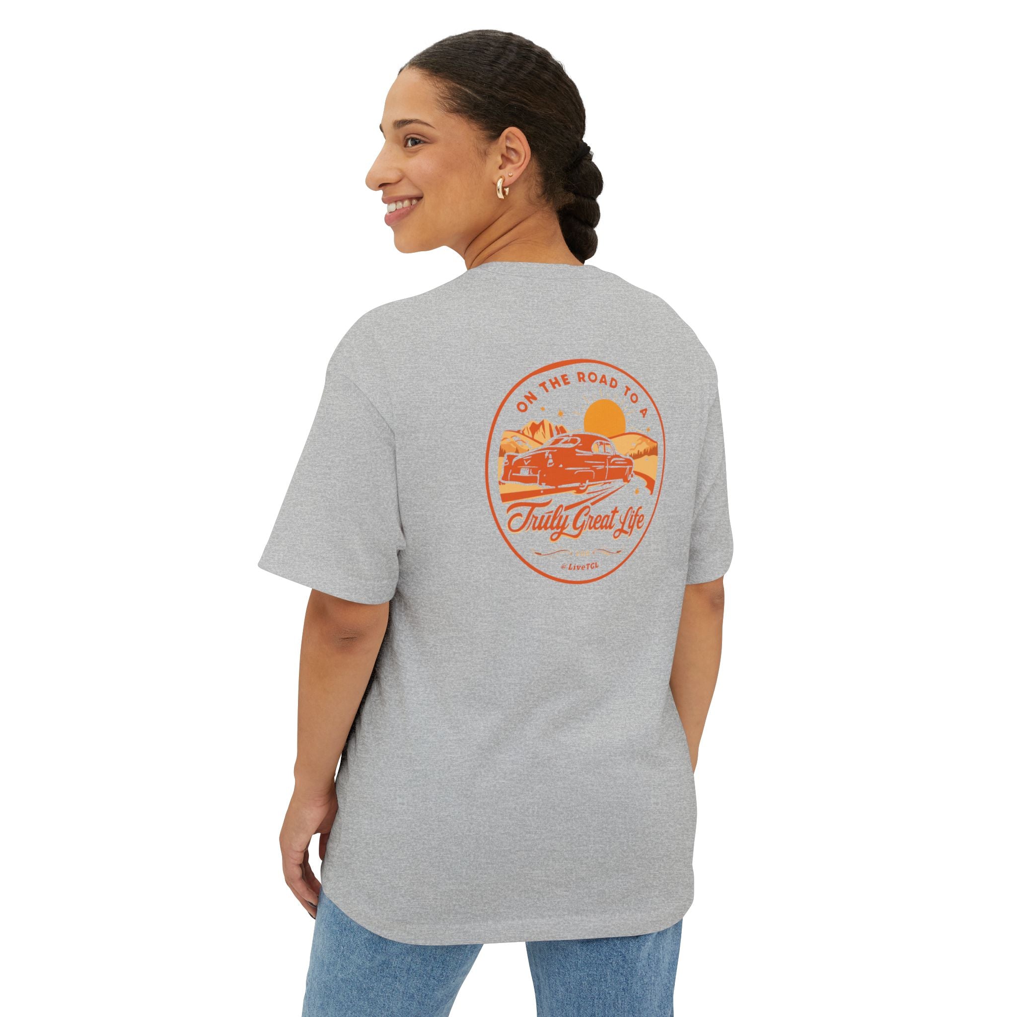 On the Road to a Truly Great Life Softstyle T-Shirt for Women & Men | Motivational Graphic Tee by Truly Great Life, Streetwear Inspiration