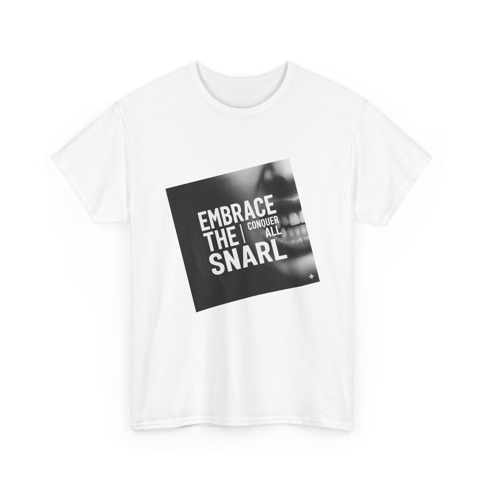 Embrace the Snarl Unisex Heavy Cotton Tee by Truly Great Life | Motivational Streetwear Graphic Shirt