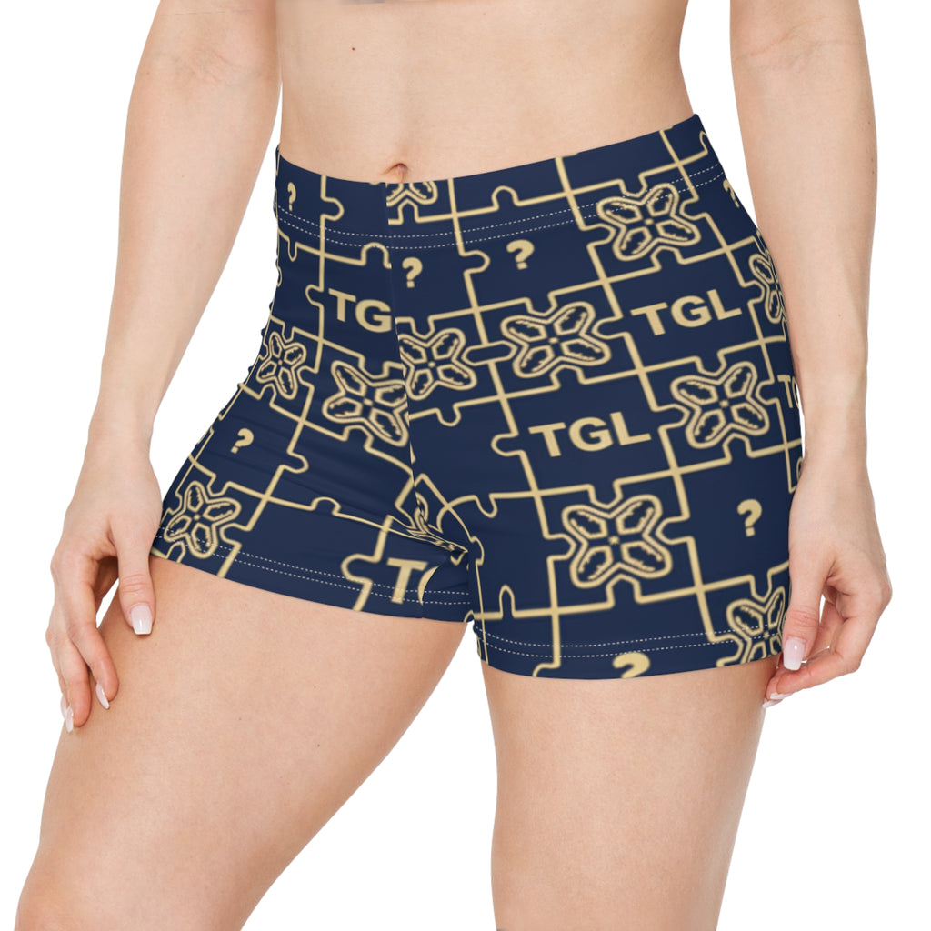 Casual Shorts for Women with Puzzle Pattern by TGL Design | Lightweight, Breathable Summer Wear for Everyday Style