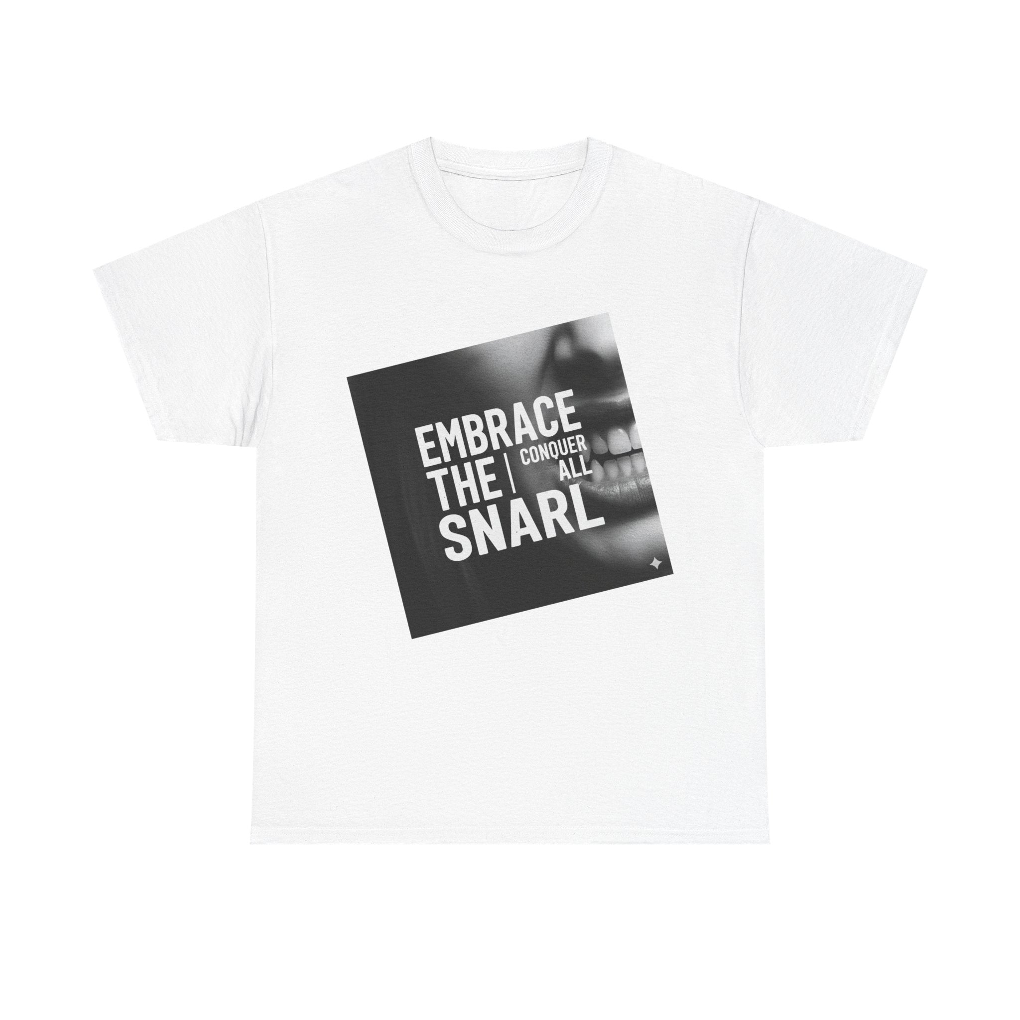 Embrace the Snarl Unisex Heavy Cotton Tee by Truly Great Life | Motivational Streetwear Graphic Shirt