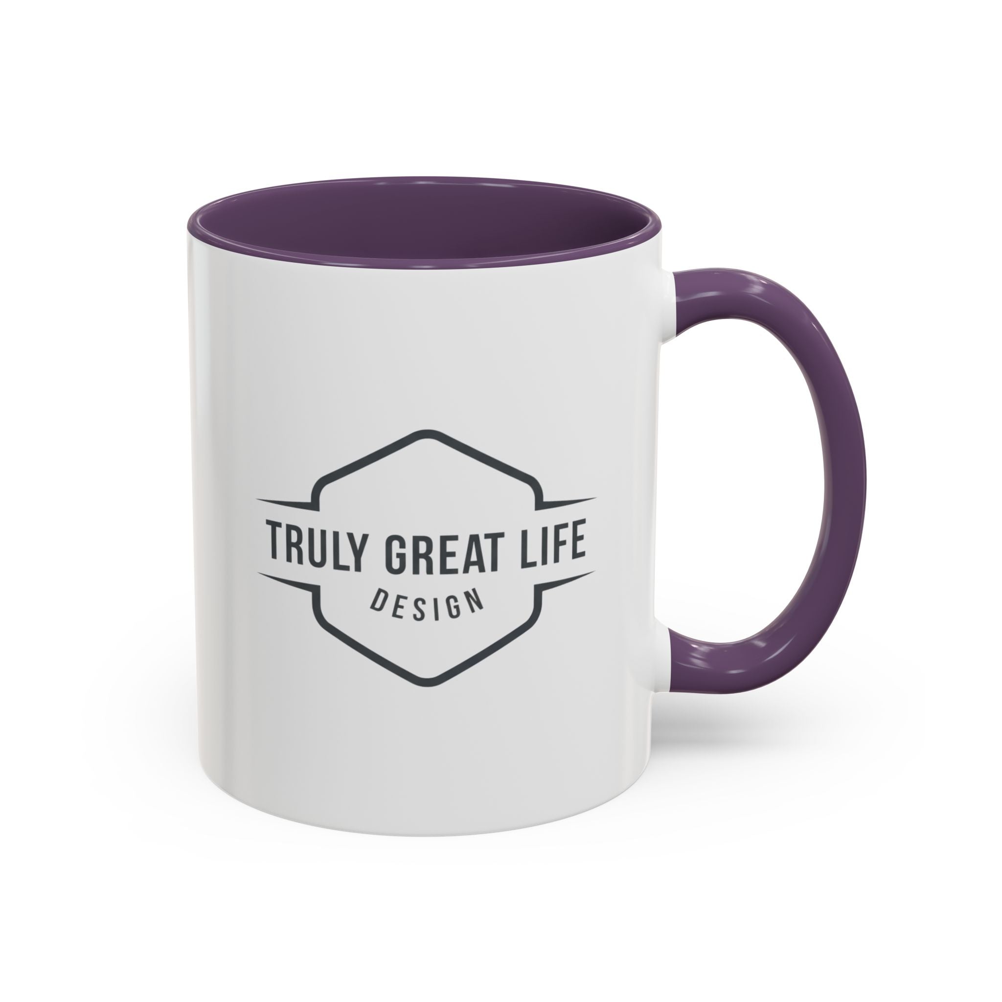 Truly Great Life Accent Coffee Mug – Black-Trim Ceramic 11oz