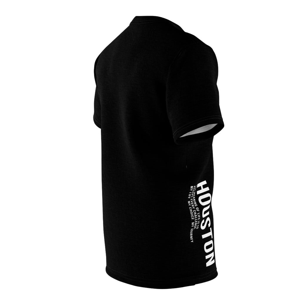 Houston Script T-Shirt | Minimal Motivational City Tee, Streetwear Chest & Side Print, Unisex, Trendy Gift