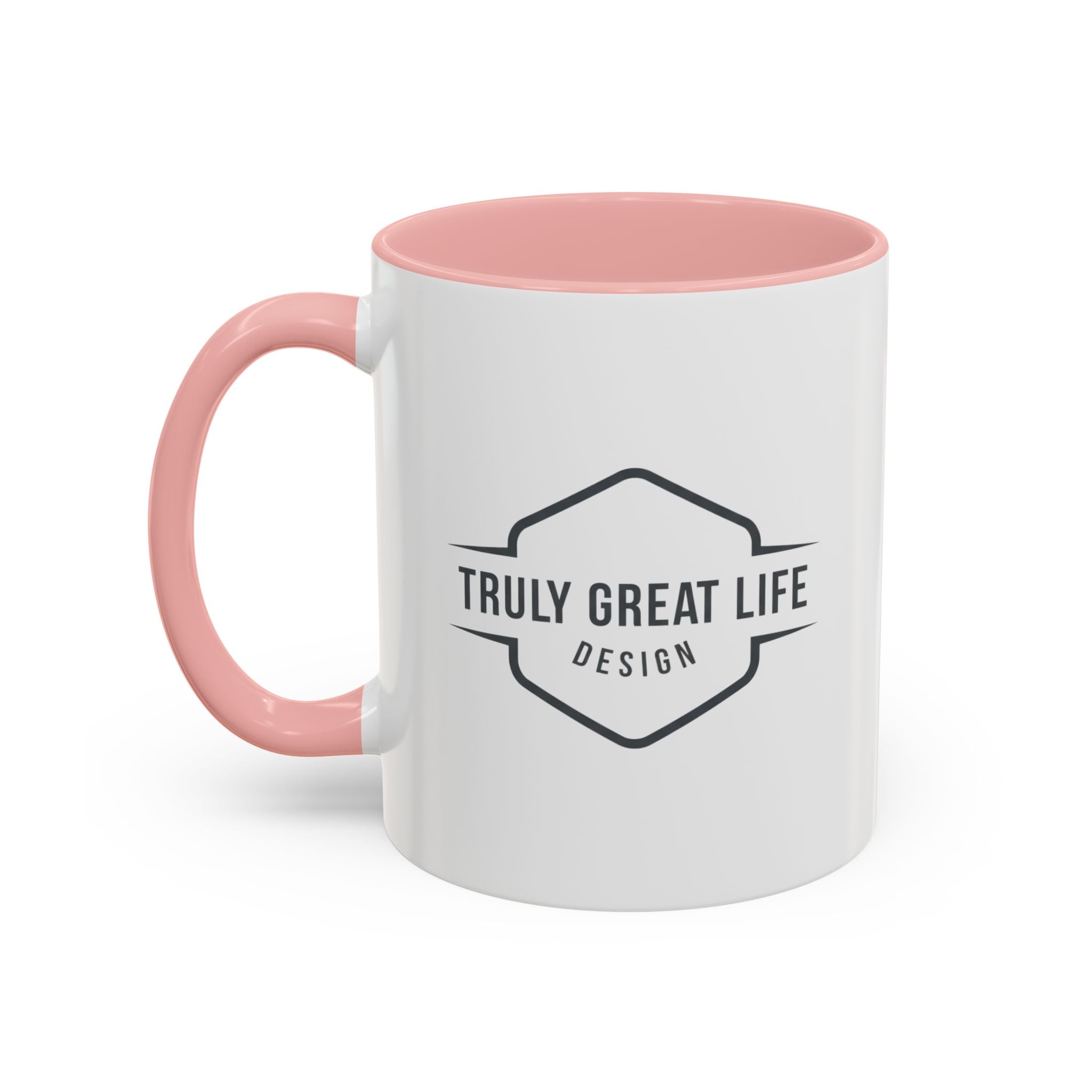 Truly Great Life Accent Coffee Mug – Black-Trim Ceramic 11oz