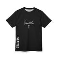 Seattle Script T-Shirt | Minimal Motivational City Tee, Streetwear Chest & Side Print, Unisex, Trendy Gift