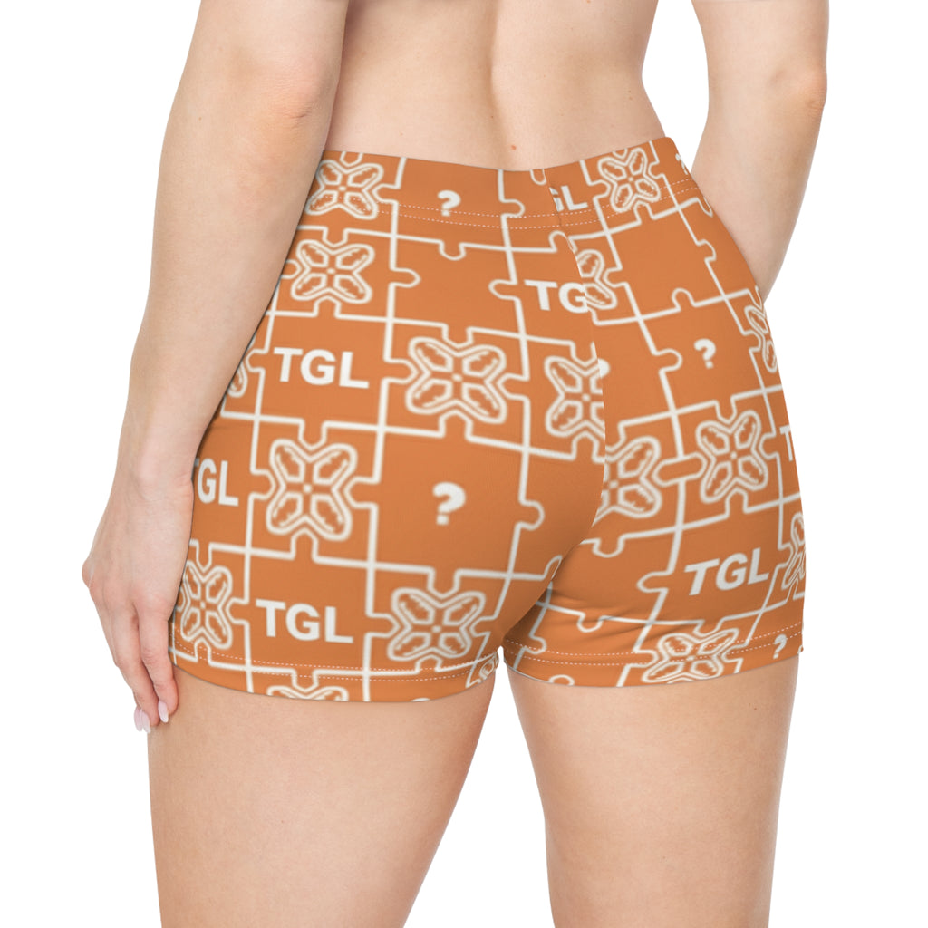 Playful Puzzle Pattern Shorts for Women | Artistic Casual Lounge Shorts, Fun Summer Gift by Truly Great Life