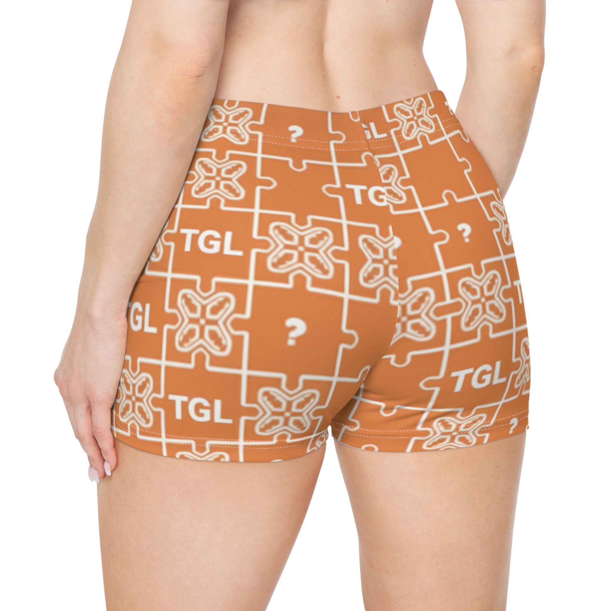 Playful Puzzle Pattern Shorts for Women | Artistic Casual Lounge Shorts, Fun Summer Gift by Truly Great Life
