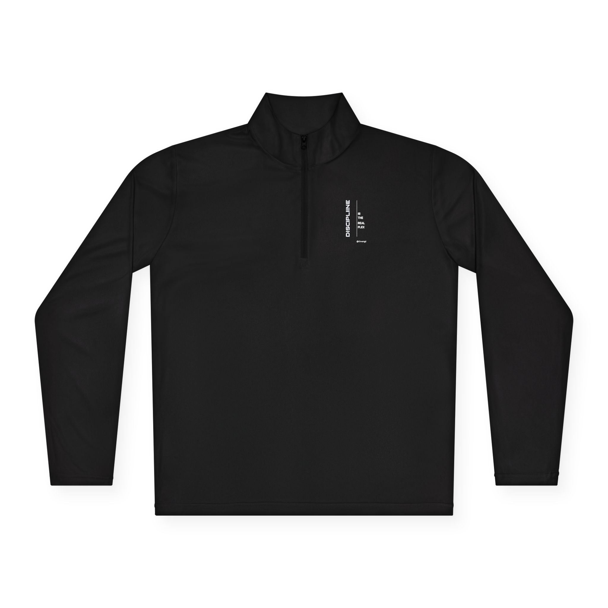 Discipline Is the New Flex Quarter-Zip Pullover | Motivational Athletic Sweatshirt, Premium Performance for Men & Women by Truly Great Life
