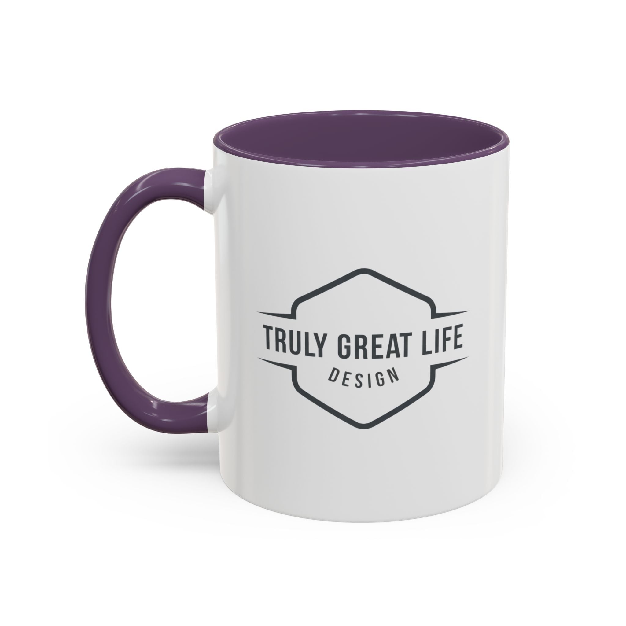 Truly Great Life Accent Coffee Mug – Black-Trim Ceramic 11oz