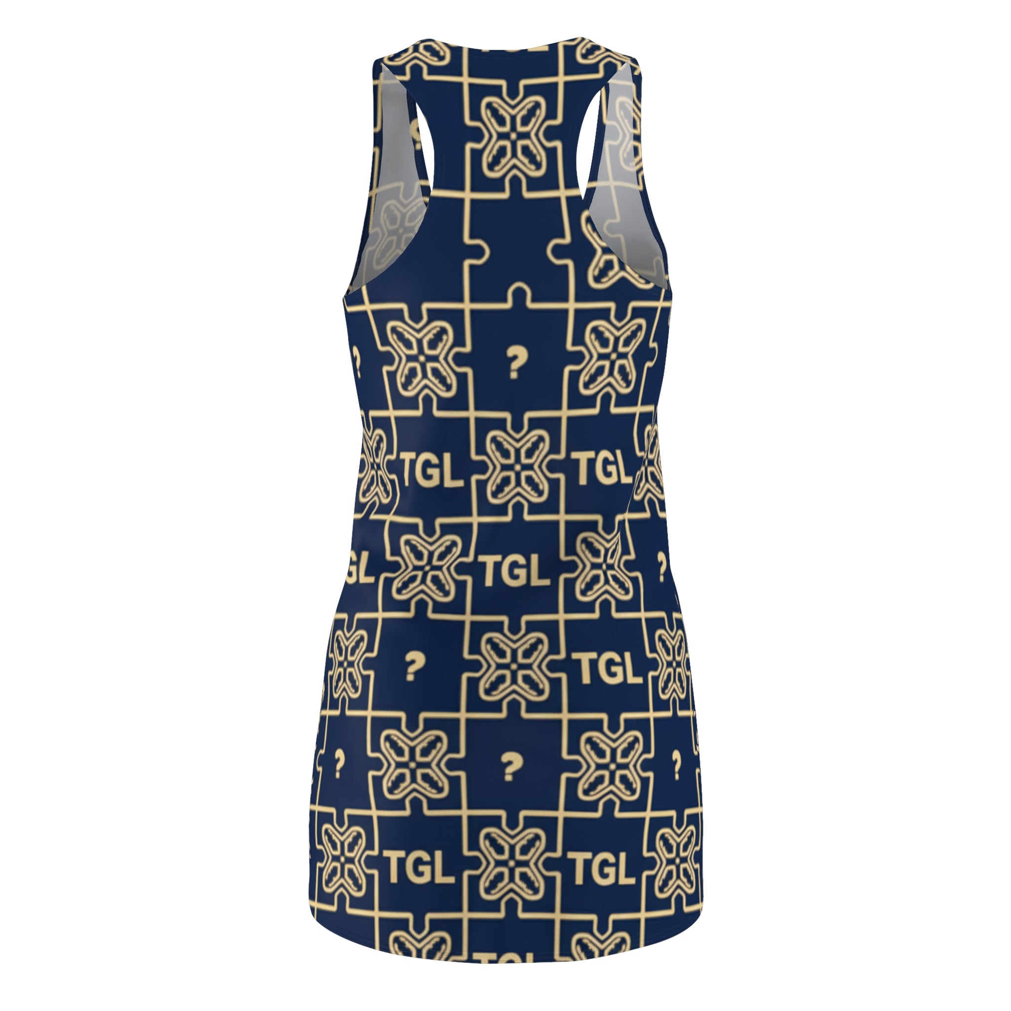 Elegant Racerback Dress for Women by TGL Design | Lightweight Summer Dress with Unique Geometric Print