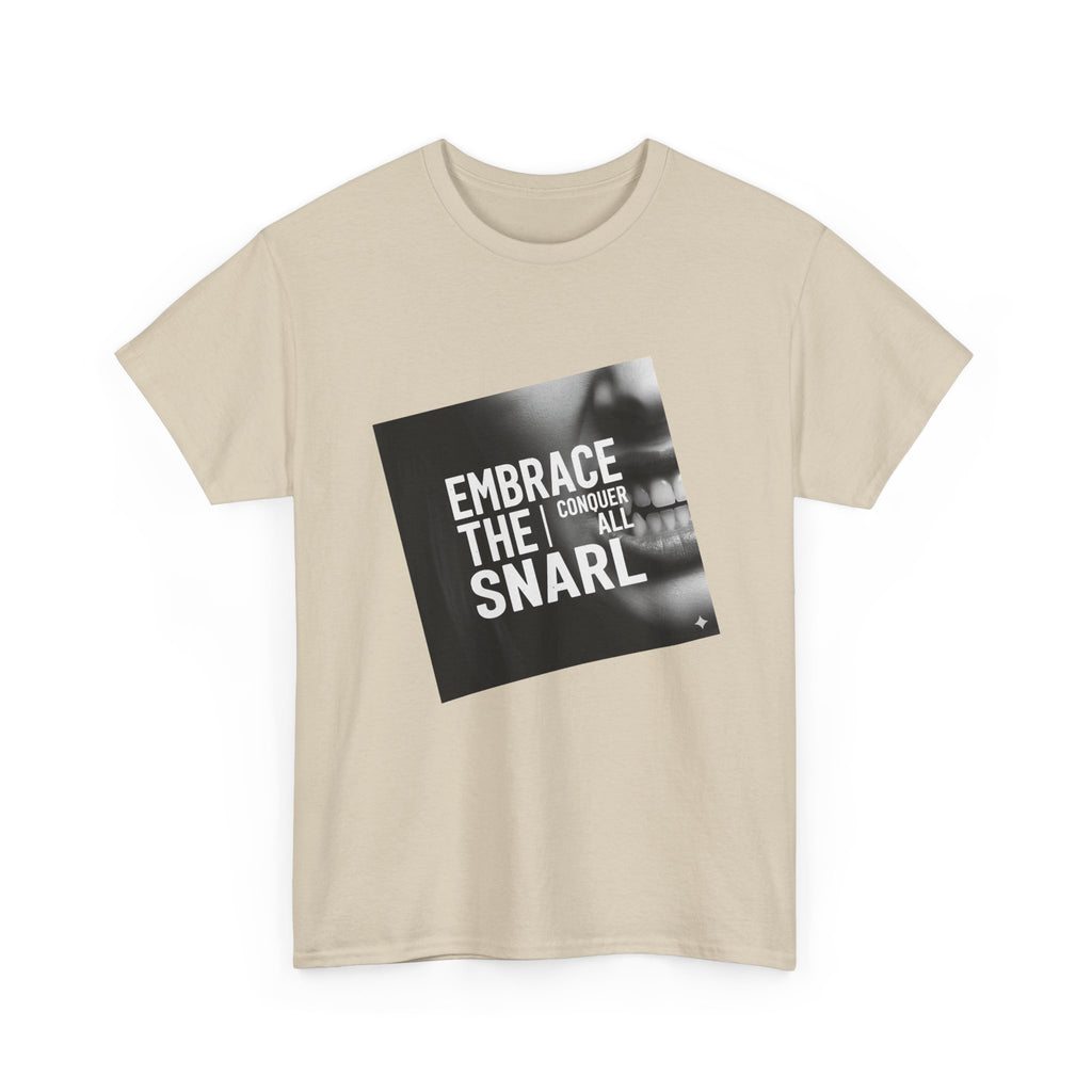 Embrace the Snarl Unisex Heavy Cotton Tee by Truly Great Life | Motivational Streetwear Graphic Shirt
