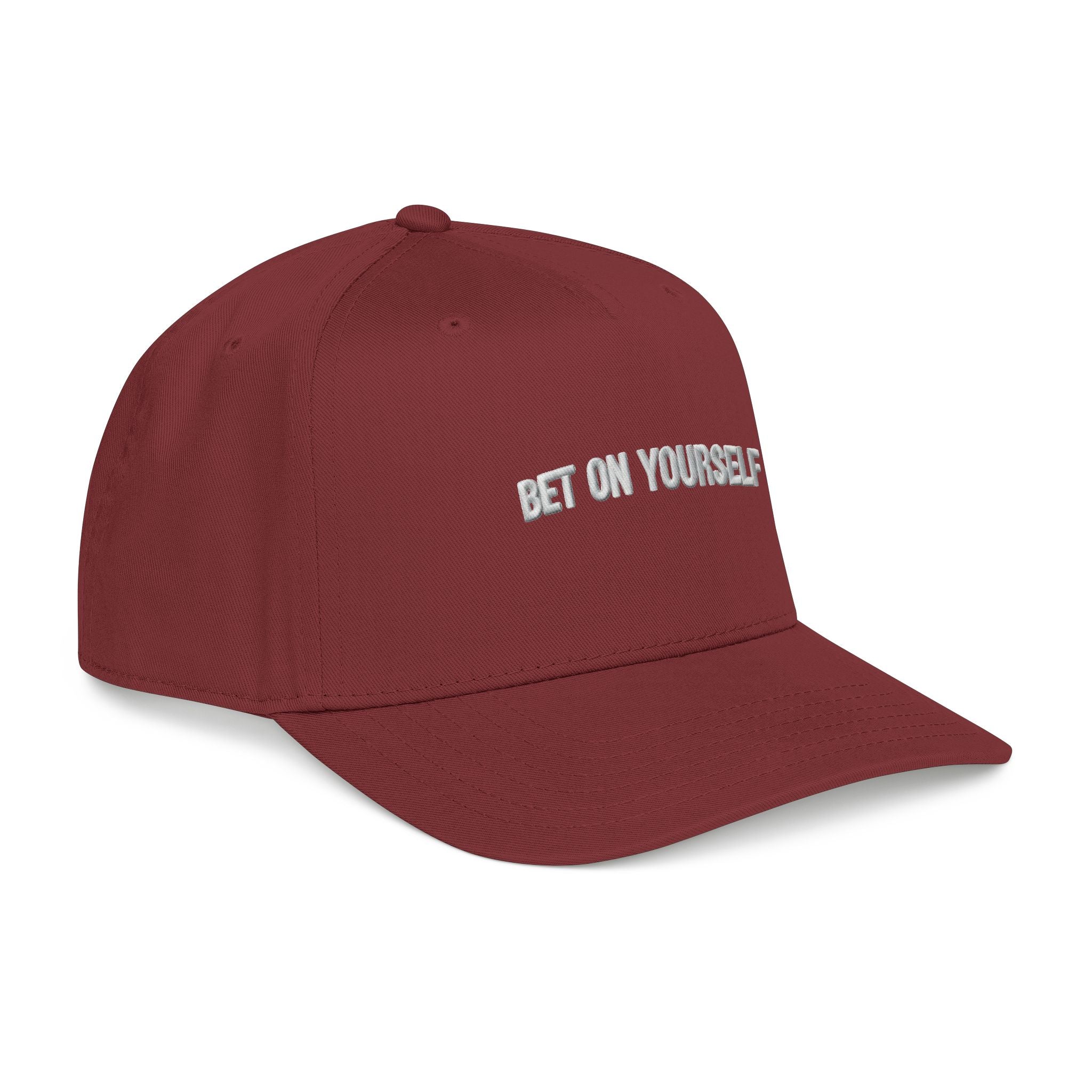 Inspirational Baseball Cap for Men & Women | Bet on Yourself Adjustable Motivational Hat, Mid Profile Dad Cap