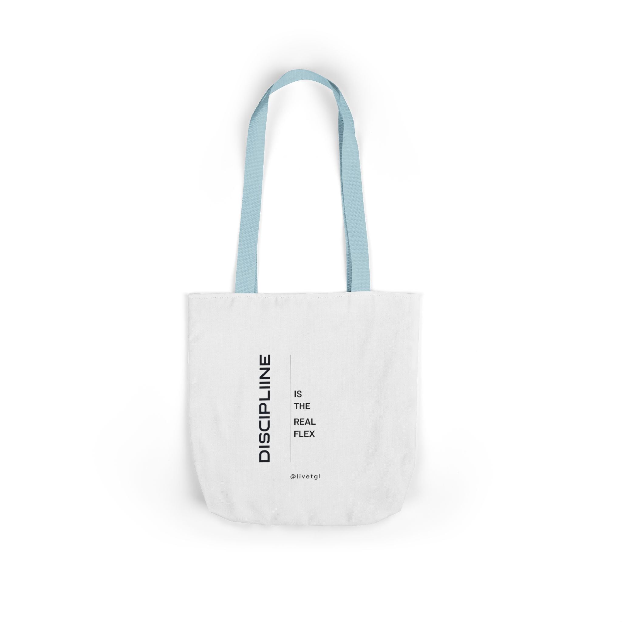 Discipline Tote Bag | Motivational Canvas Tote by Truly Great Life, Eco-Friendly Everyday Bag & Gift for Fitness Lovers