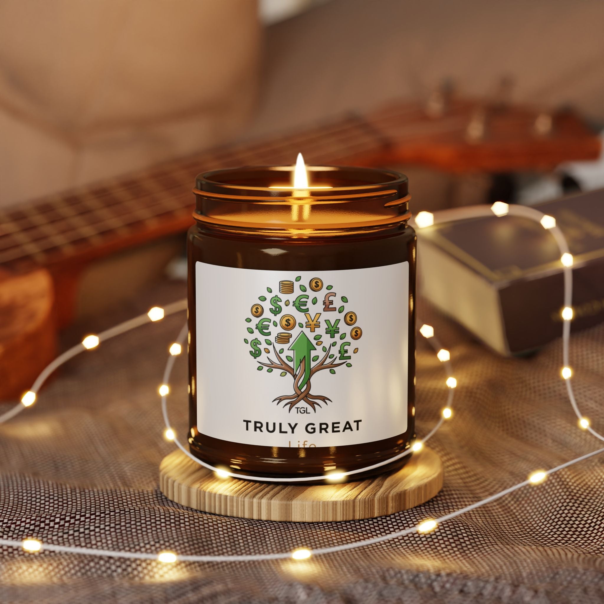 Truly Great Life Scented Soy Candle - Amber Jar, Multi-Size