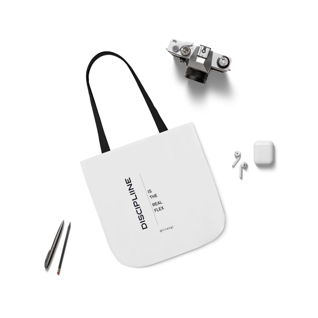 Discipline Tote Bag | Motivational Canvas Tote by Truly Great Life, Eco-Friendly Everyday Bag & Gift for Fitness Lovers