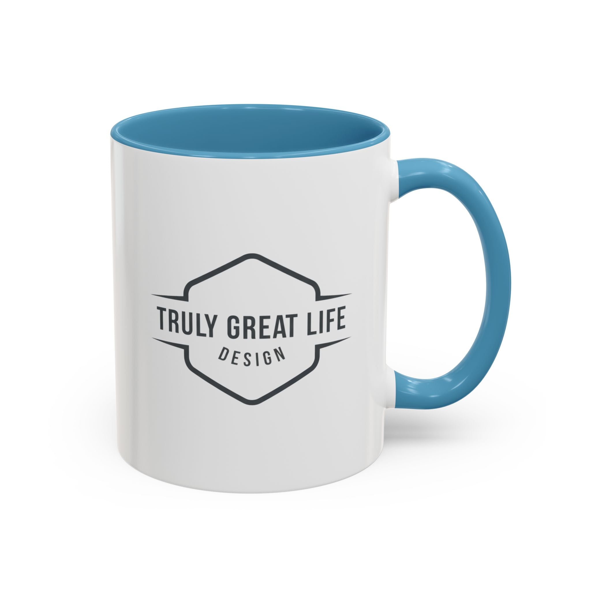 Truly Great Life Accent Coffee Mug – Black-Trim Ceramic 11oz