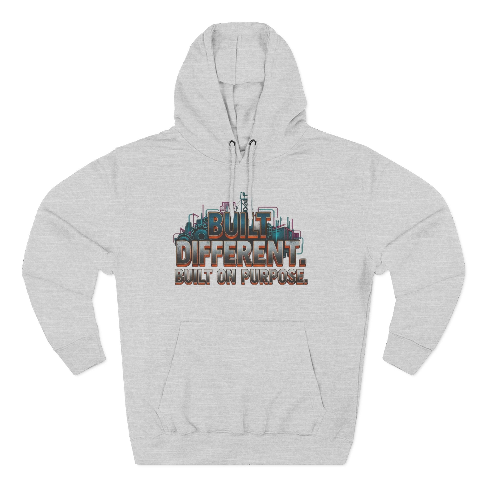 Built Different Built on Purpose Fleece Hoodie, Cozy Unisex Sweatshirt, Gift for Him or Her