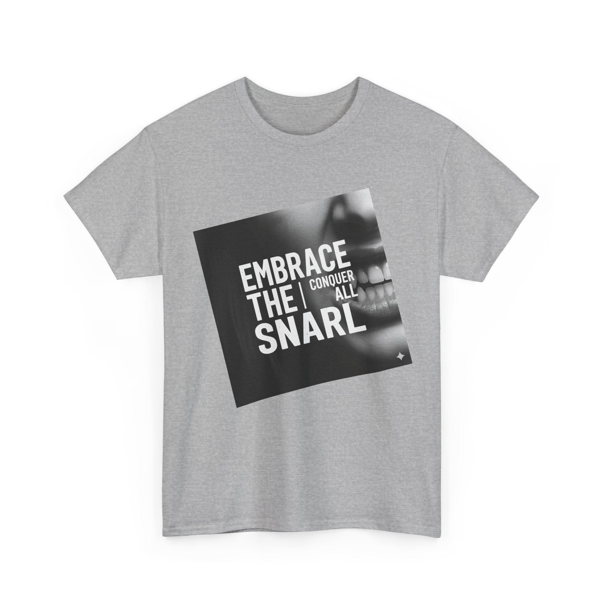 Embrace the Snarl Unisex Heavy Cotton Tee by Truly Great Life | Motivational Streetwear Graphic Shirt