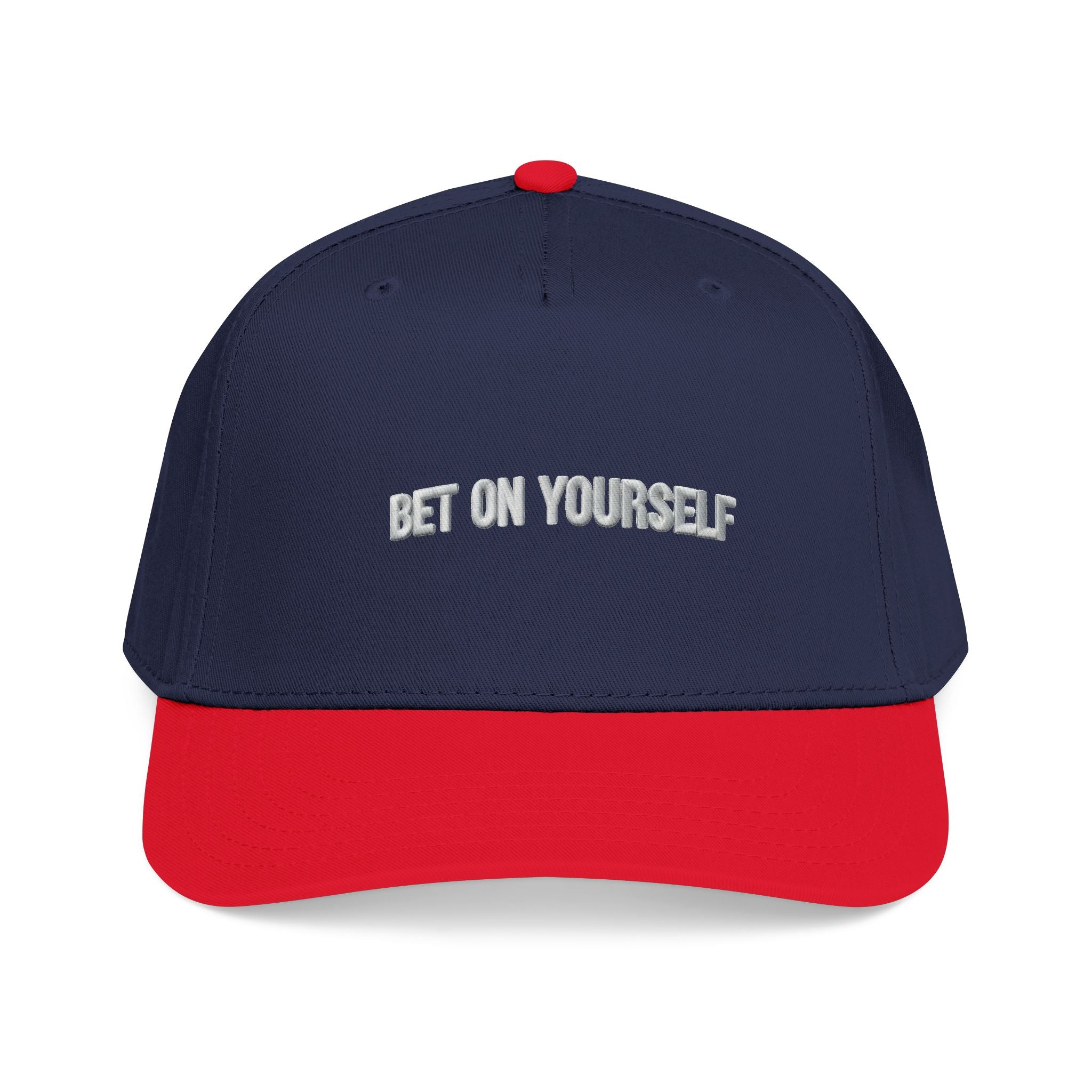 Inspirational Baseball Cap for Men & Women | Bet on Yourself Adjustable Motivational Hat, Mid Profile Dad Cap
