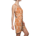 Trendy Racerback Dress | Orange Floral Print Summer Outfit by TGL Design, Perfect Gift for Her
